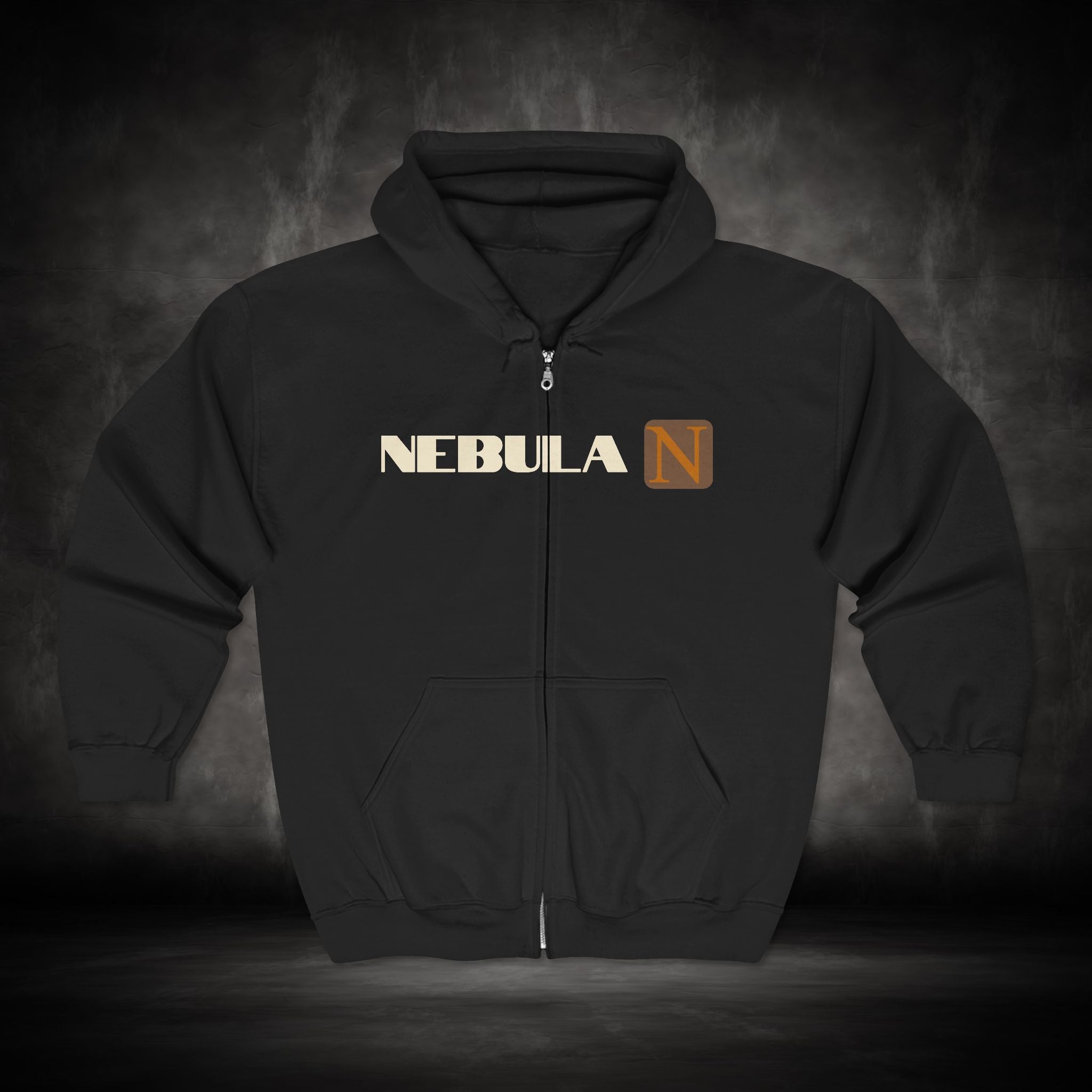 Nebula Line Embroidered Designer Zip Hoodie