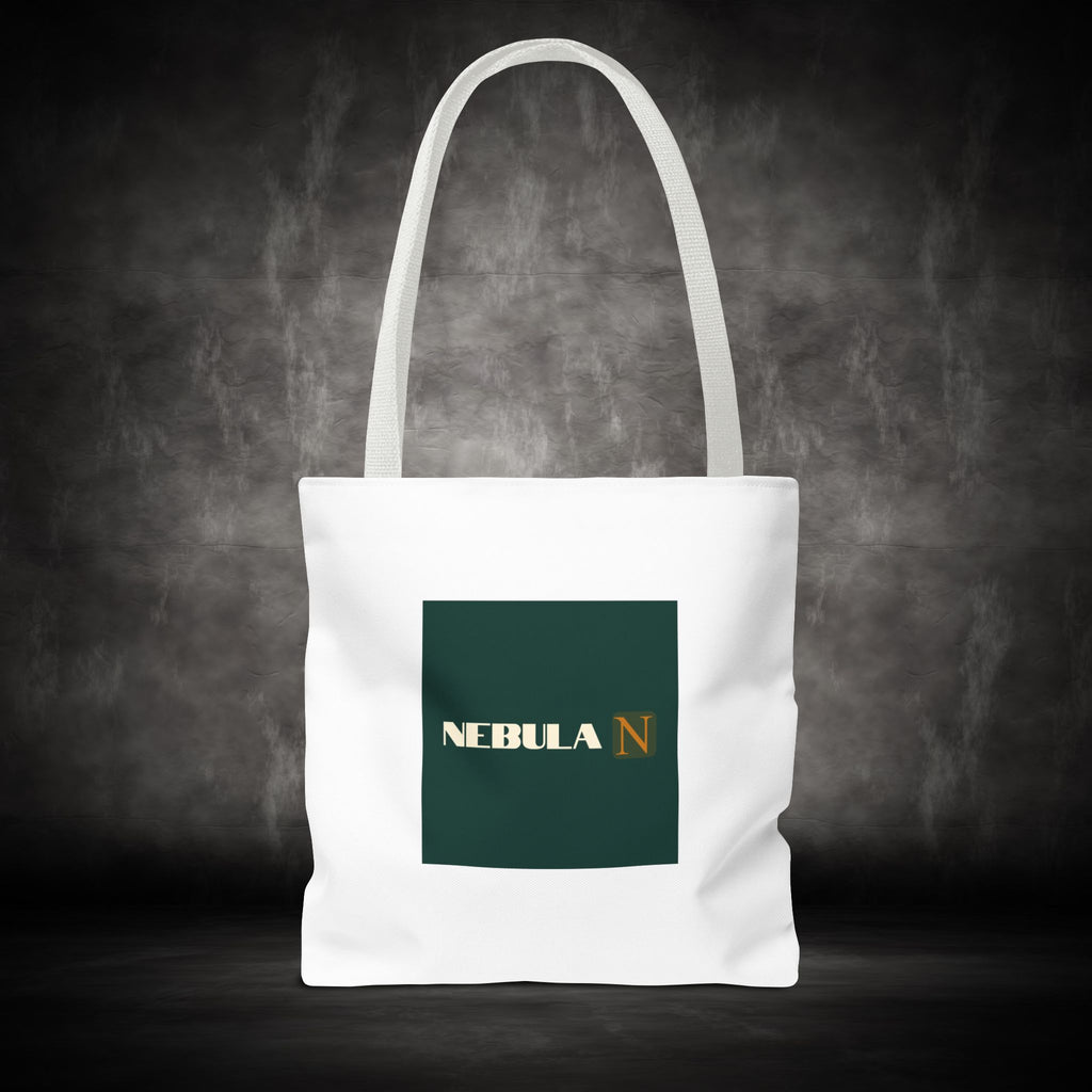 Nebula Line Tote Bag — Green Square Monogram Eco Tote