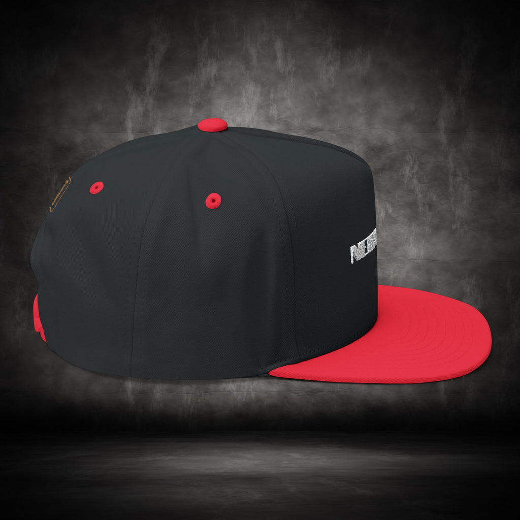 Nebula Line Flat Bill Cap - Embroidered Snapback Hat