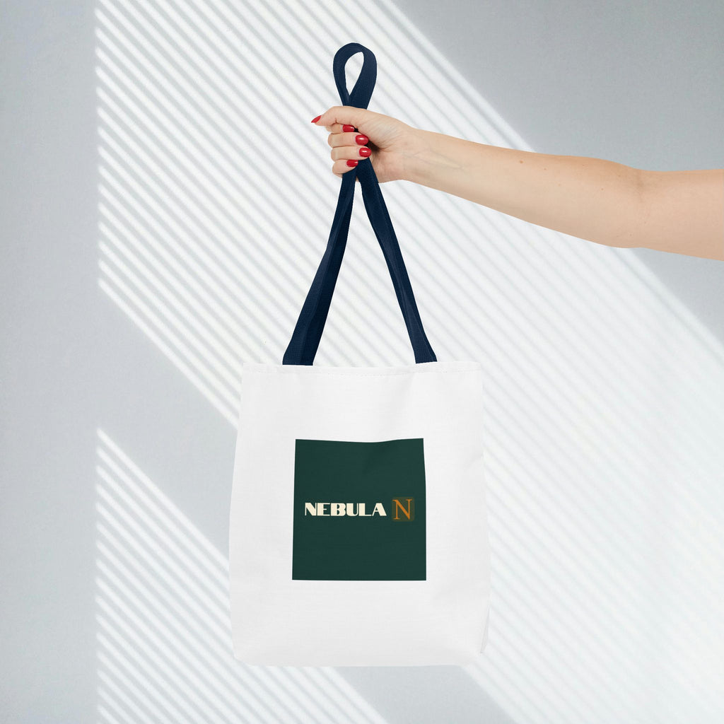 Nebula Line Tote Bag — Green Square Monogram Eco Tote