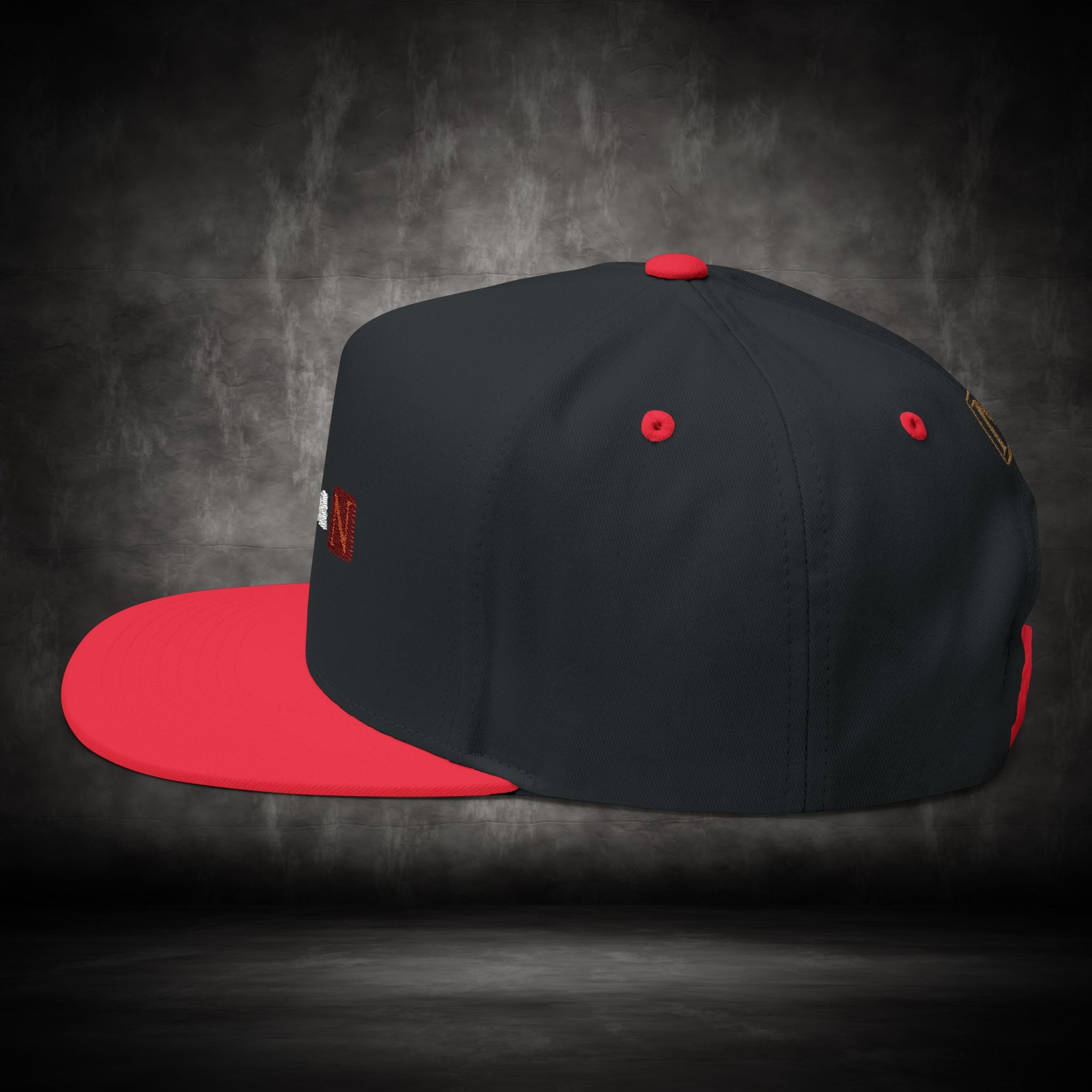 Nebula Line Flat Bill Cap - Embroidered Snapback Hat