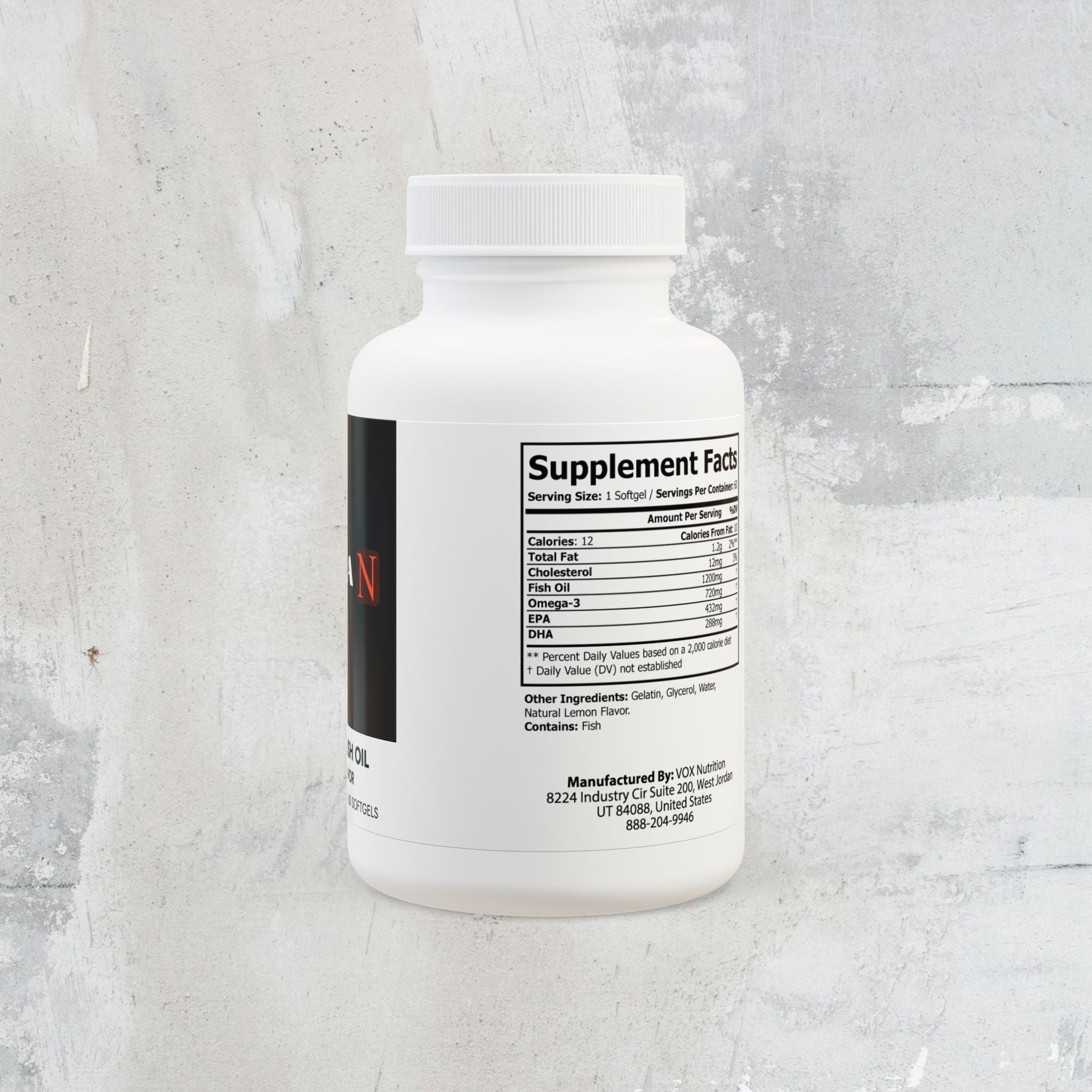 Nebula Omega 3 Fish Oil Supplement (60 Softgels)