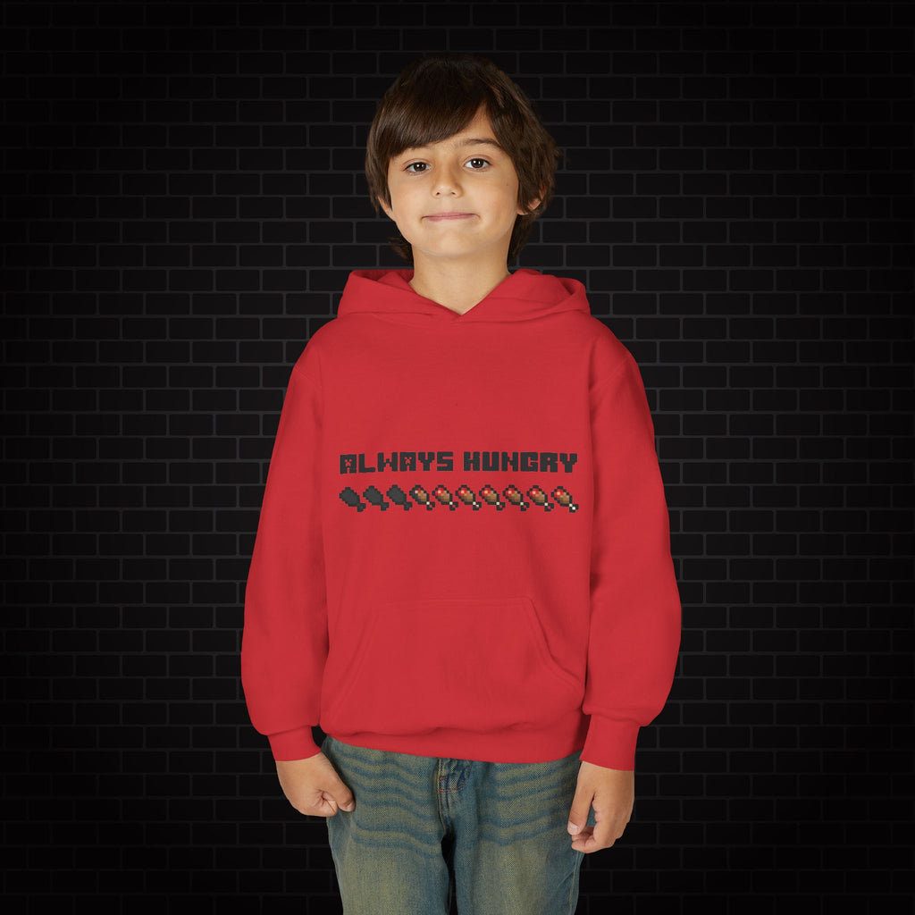 Youth Hoodie - "Always Hungry" Minecraft Hunger Bar