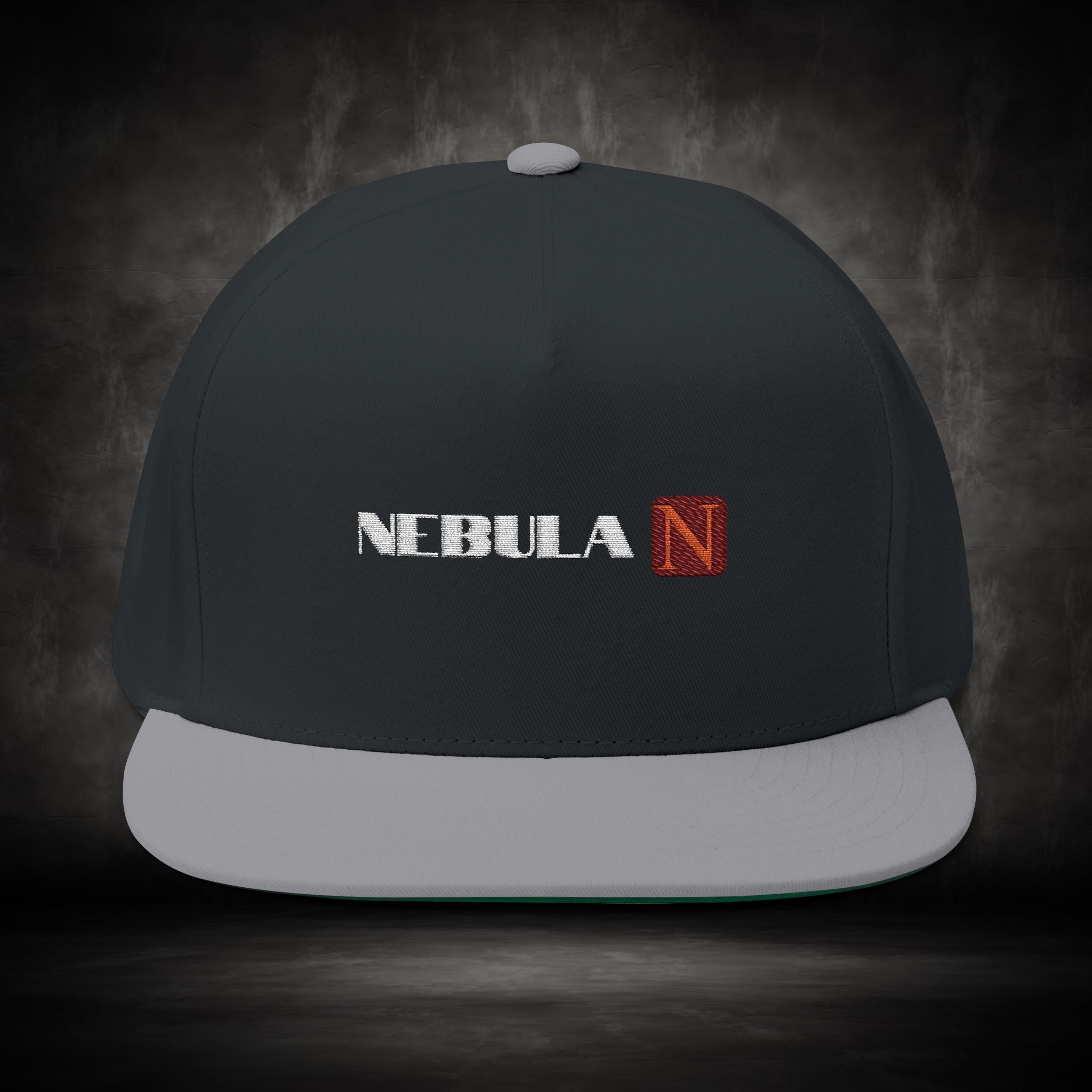 Nebula Line Flat Bill Cap - Embroidered Snapback Hat