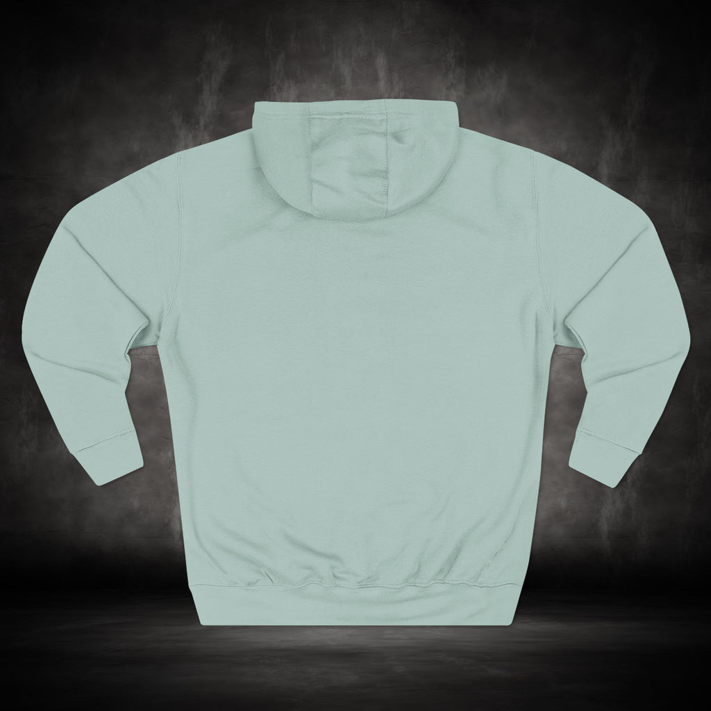 Three-Panel Fleece Hoodie with Embroidered Heart