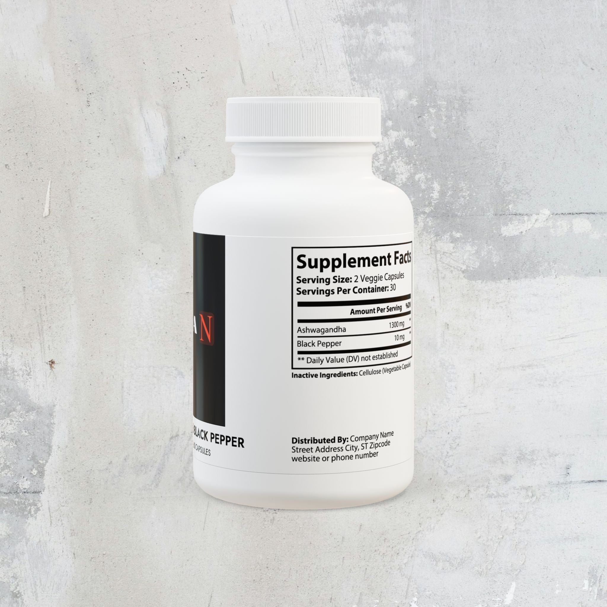 Nebula Ashwagandha and Black Pepper Supplement (60 capsules)