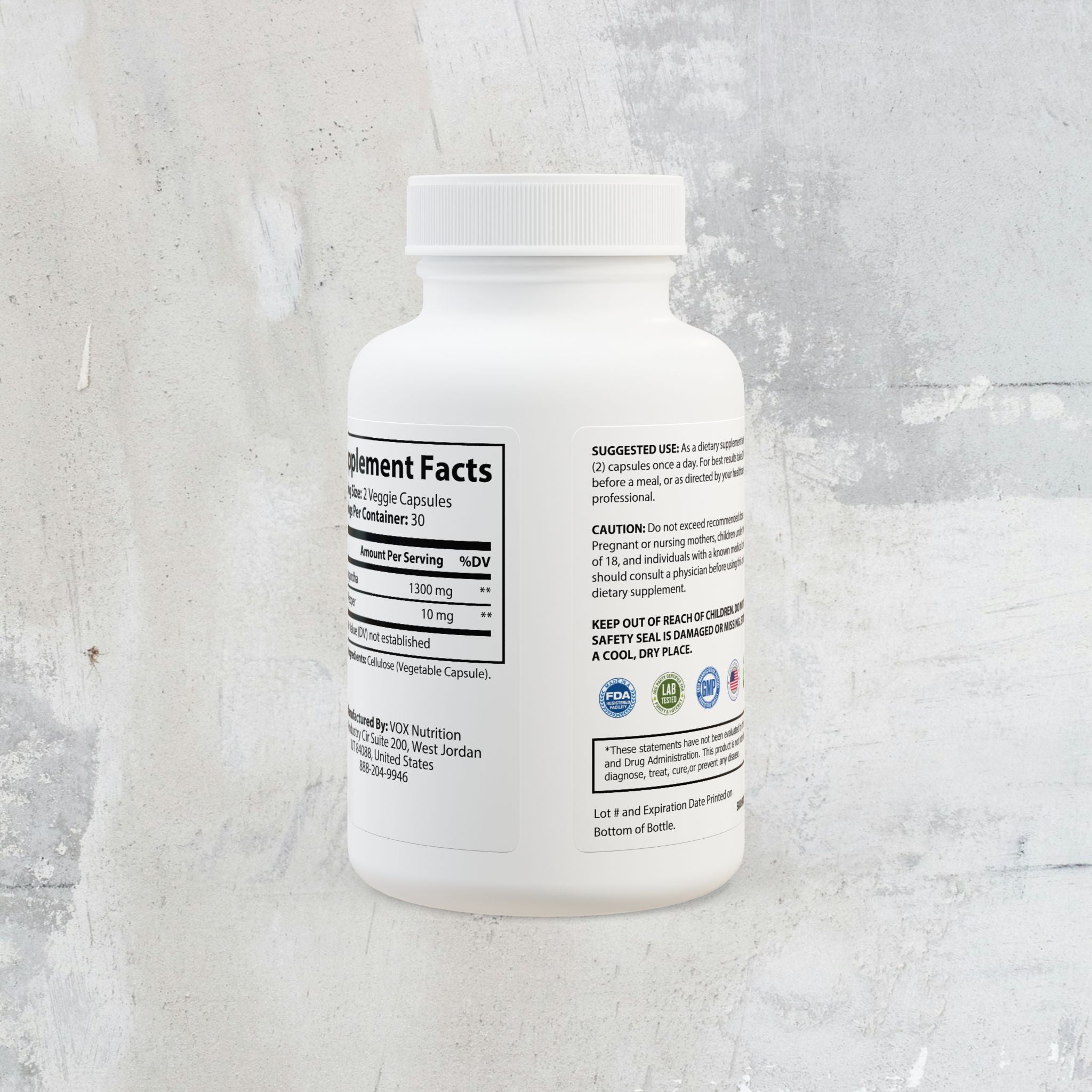 Nebula Ashwagandha and Black Pepper Supplement (60 capsules)