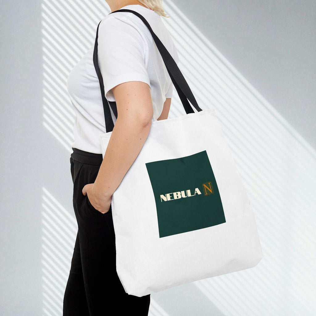 Nebula Line Tote Bag — Green Square Monogram Eco Tote