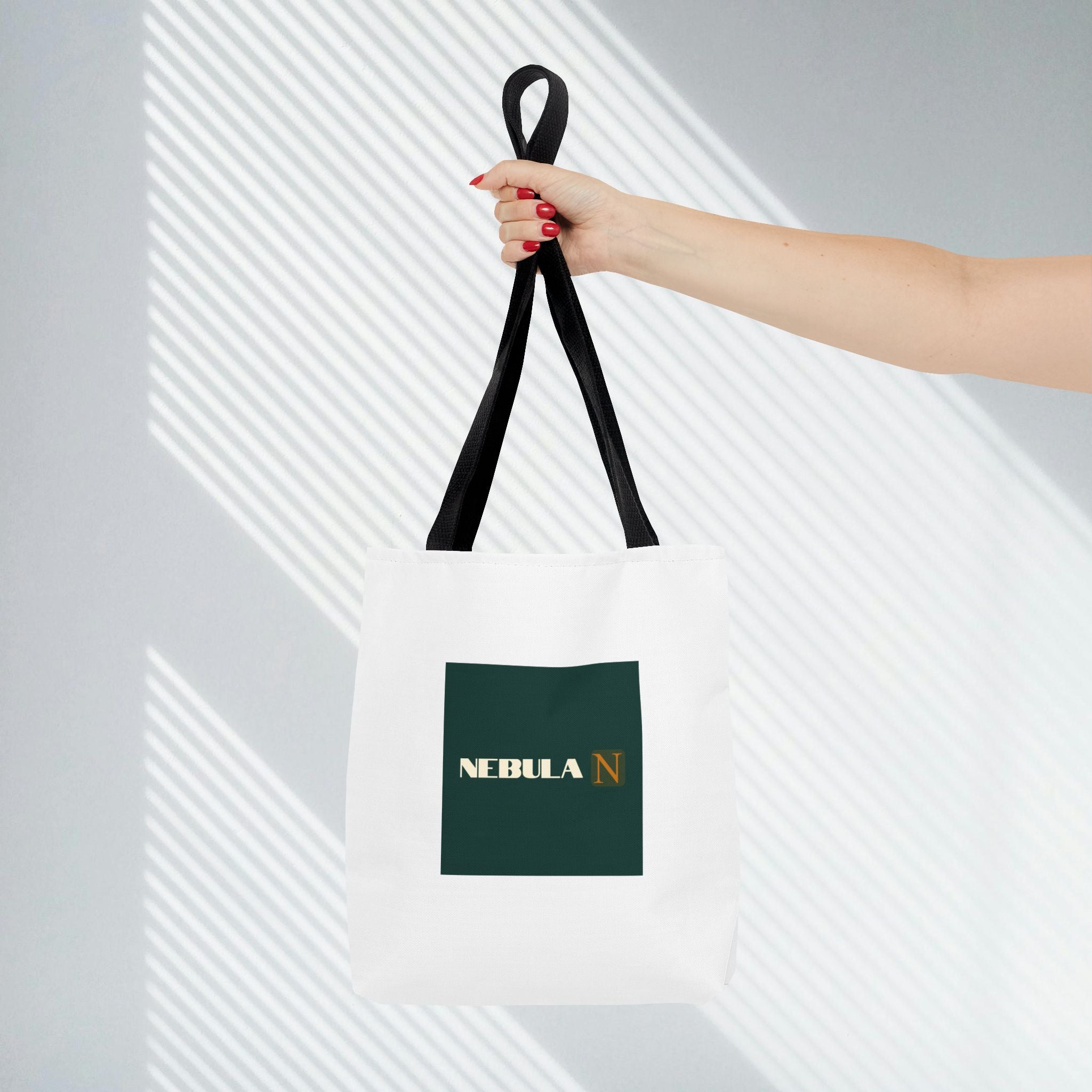 Nebula Line Tote Bag — Green Square Monogram Eco Tote