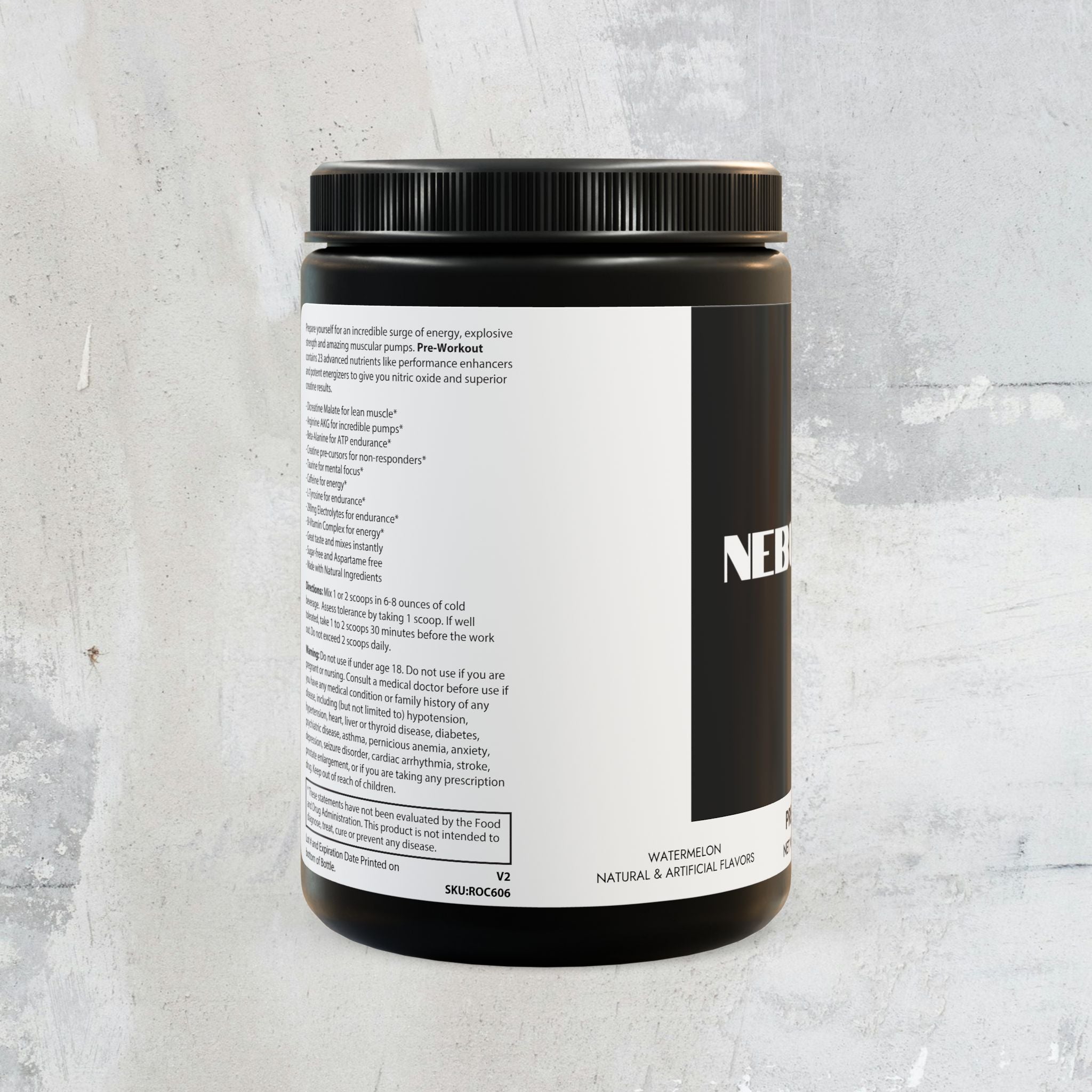 Nebula Pre-Workout Supplement, Watermelon (300g, 10.58oz)