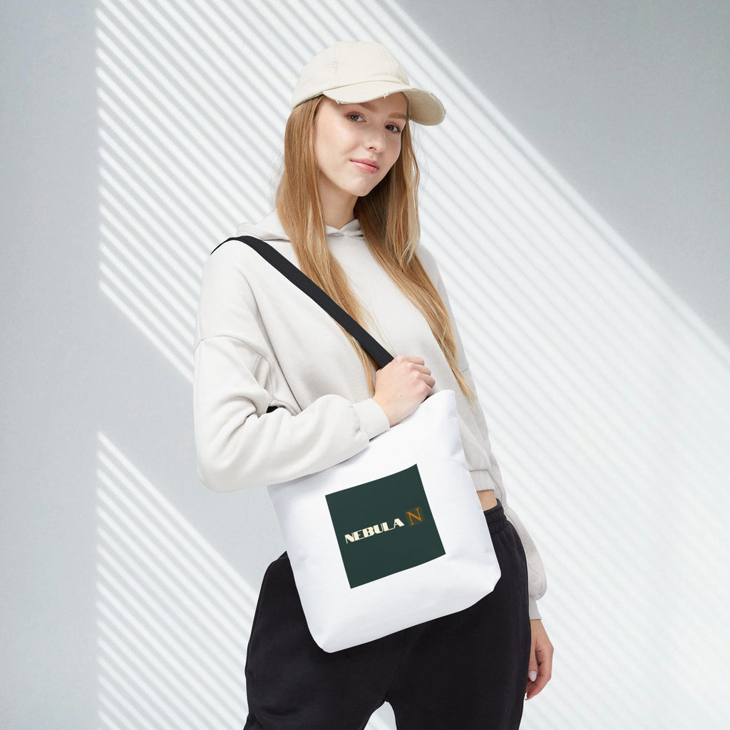 Nebula Line Tote Bag — Green Square Monogram Eco Tote