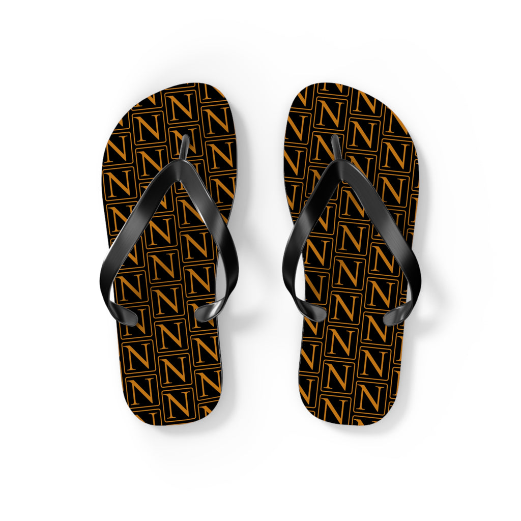 Nebula Line Limited Edition Black and Gold Flip Flops