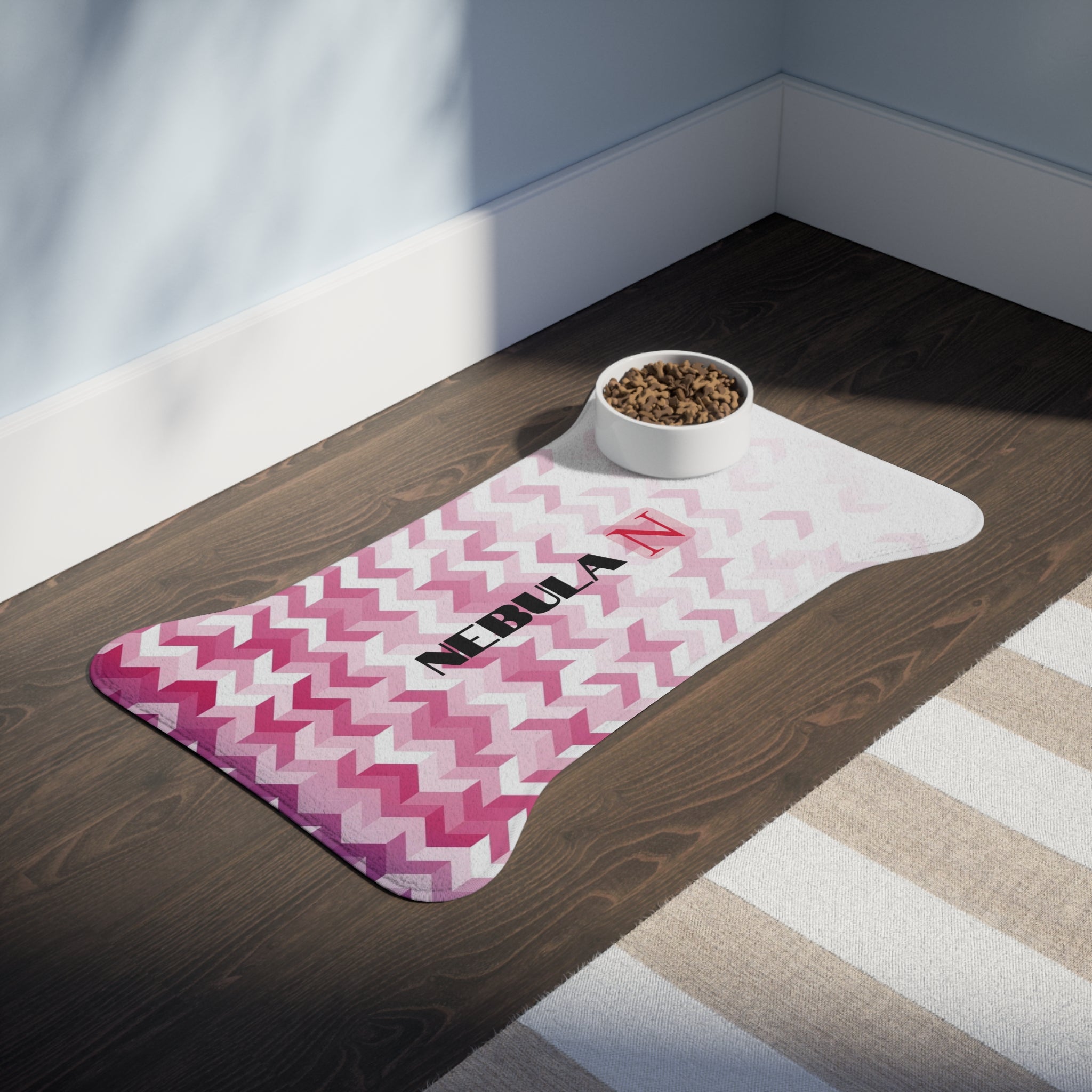 Nebula Shaped Pet Feeding Mat — Non-Slip Dog & Cat Food Bowl Placemat