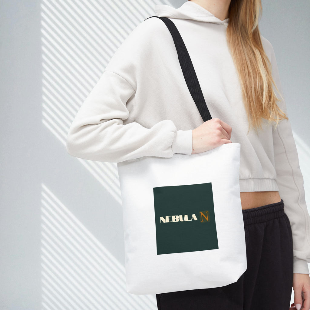 Nebula Line Tote Bag — Green Square Monogram Eco Tote