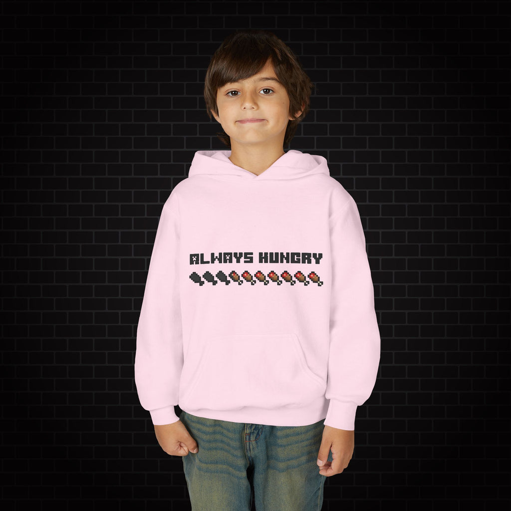 Youth Hoodie - "Always Hungry" Minecraft Hunger Bar