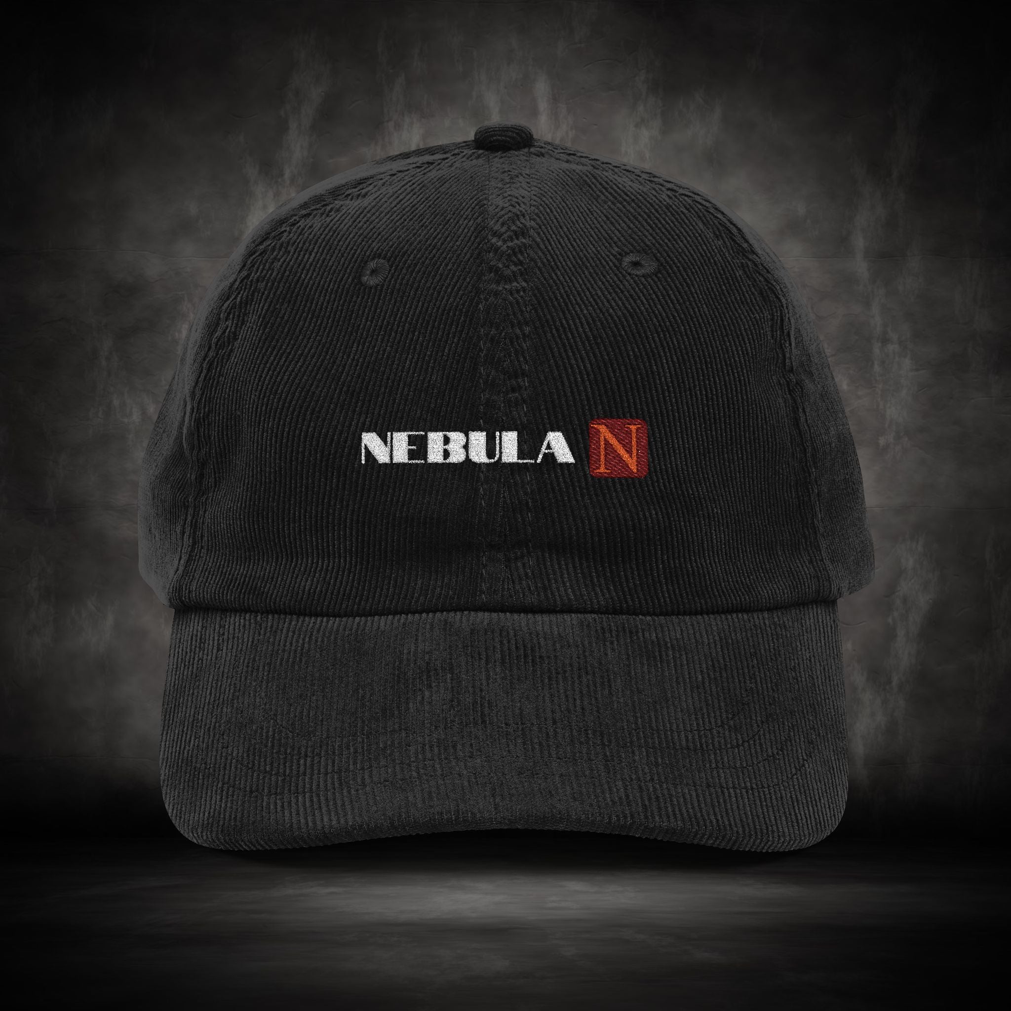 Nebula Line Vintage Corduroy Embroidered Cap — Retro Rustic Dad Hat