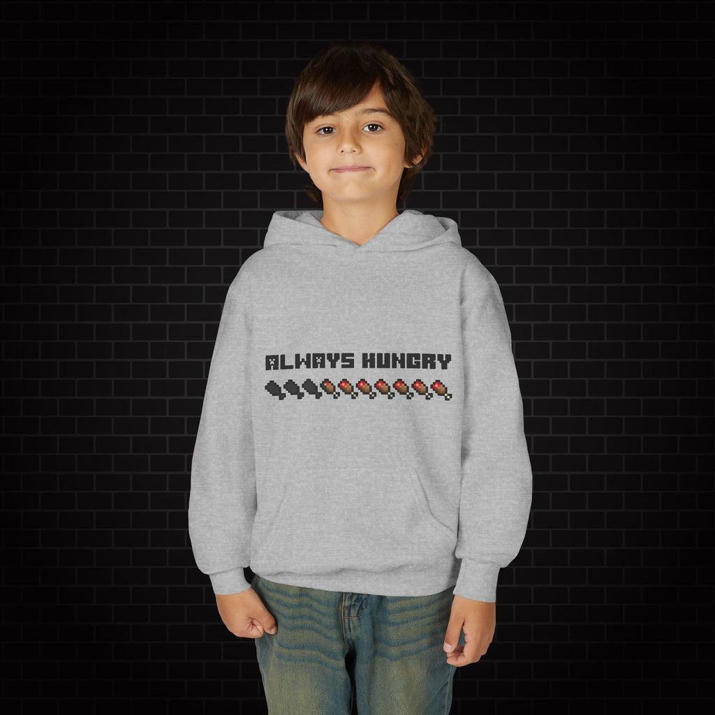 Youth Hoodie - "Always Hungry" Minecraft Hunger Bar