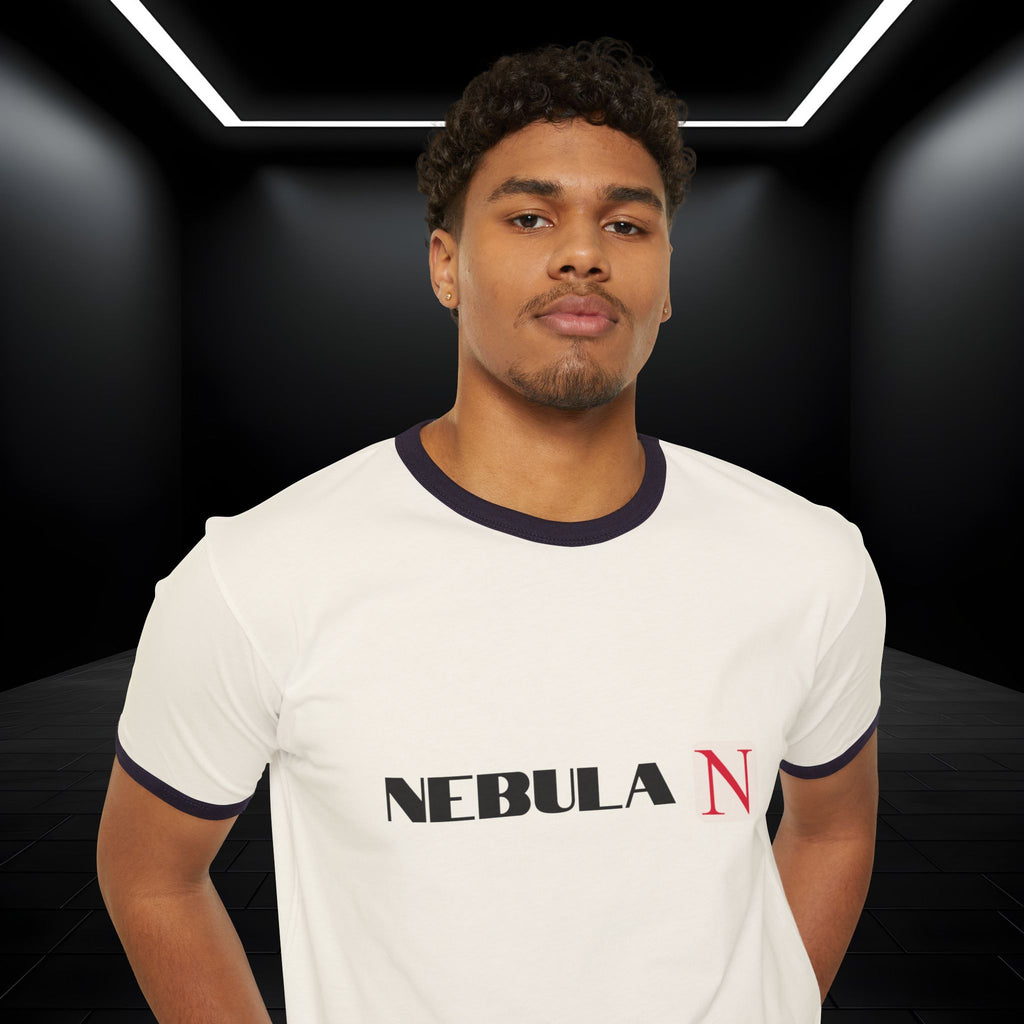 Nebula Line Retro Ringer Crewneck T-Shirt