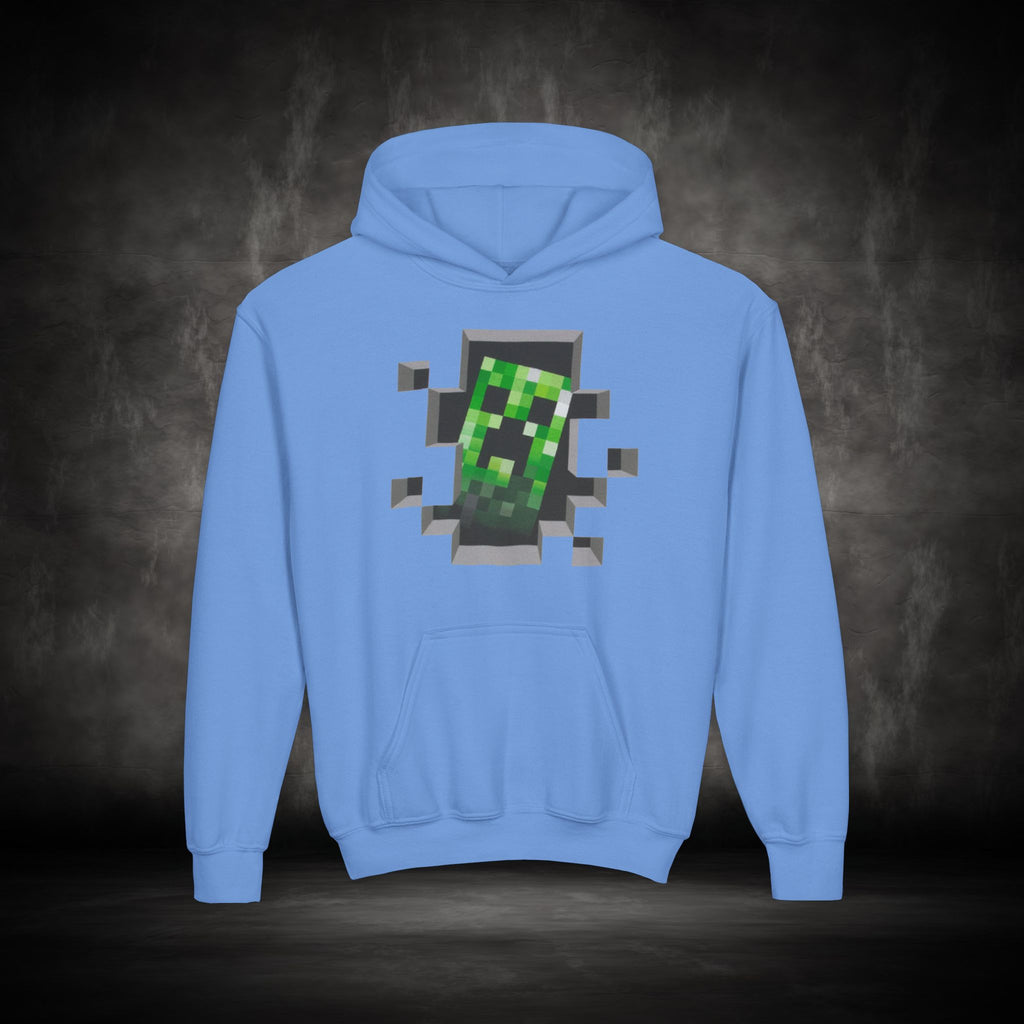 Youth Hoodie — Minecraft Creeper Gaming Sweatshirt