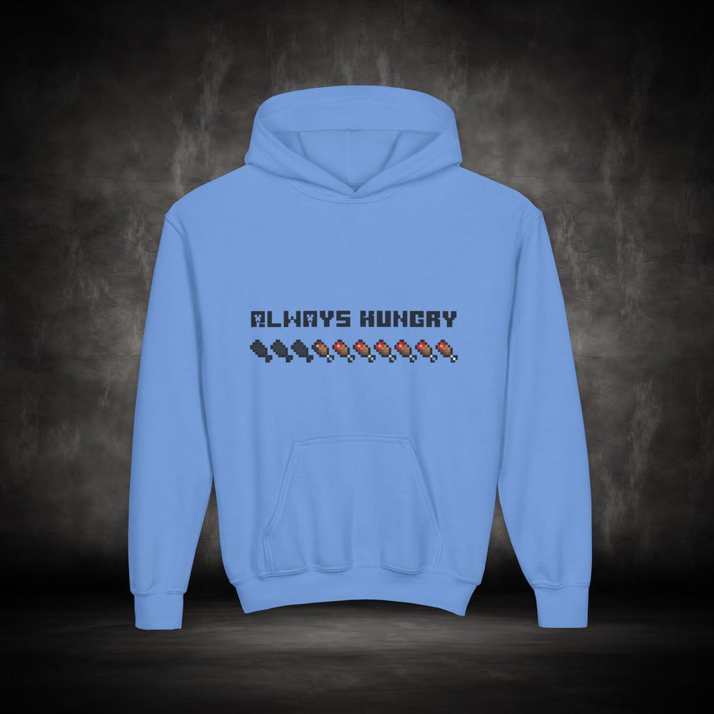 Youth Hoodie - "Always Hungry" Minecraft Hunger Bar