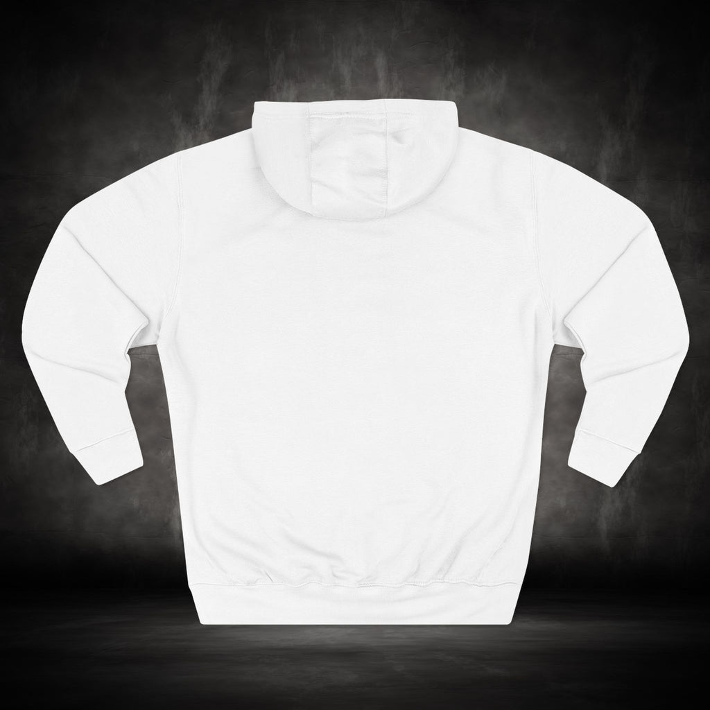 Three-Panel Fleece Hoodie with Embroidered Heart