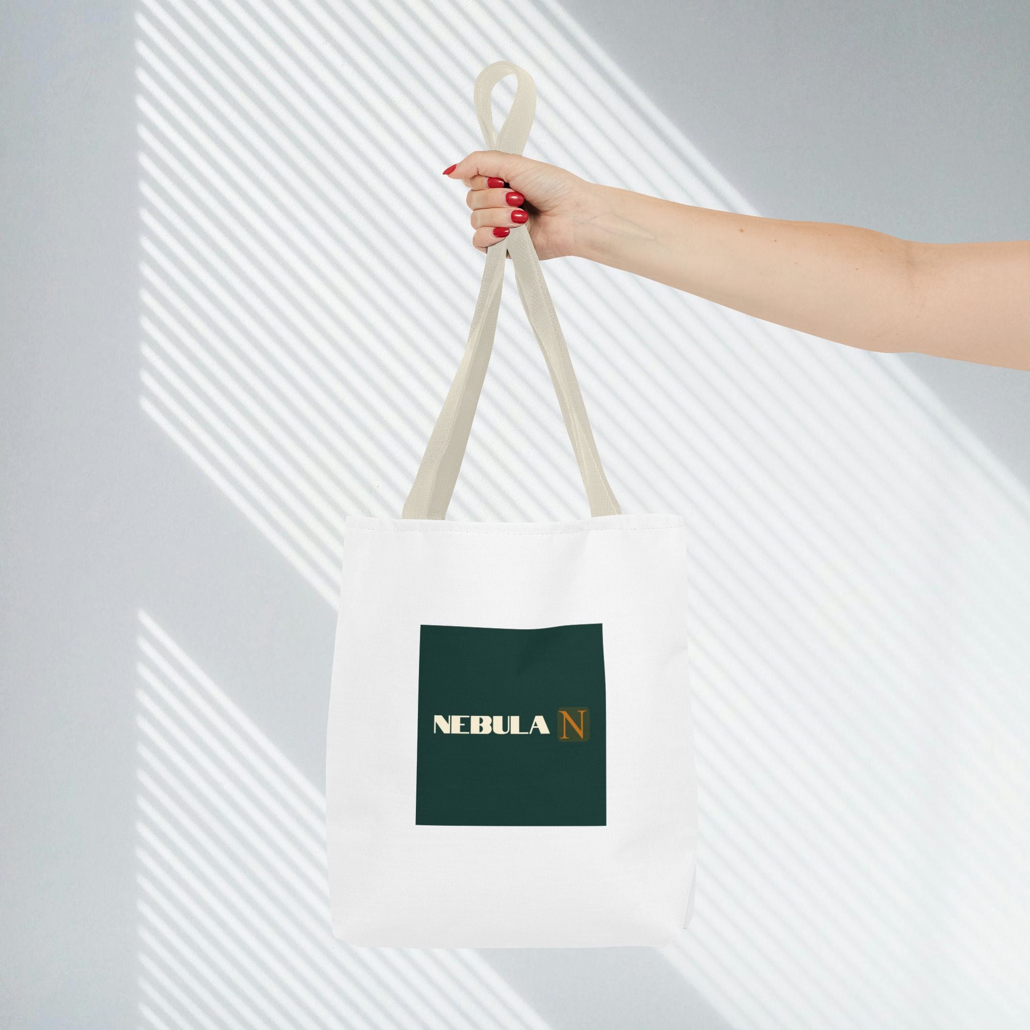 Nebula Line Tote Bag — Green Square Monogram Eco Tote