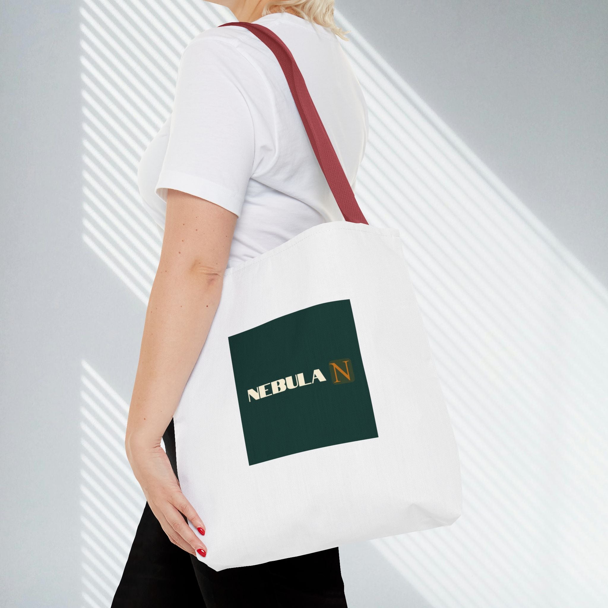 Nebula Line Tote Bag — Green Square Monogram Eco Tote
