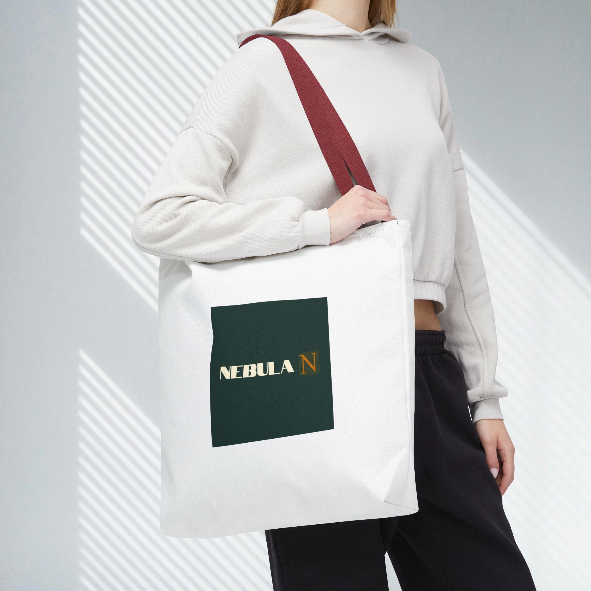 Nebula Line Tote Bag — Green Square Monogram Eco Tote