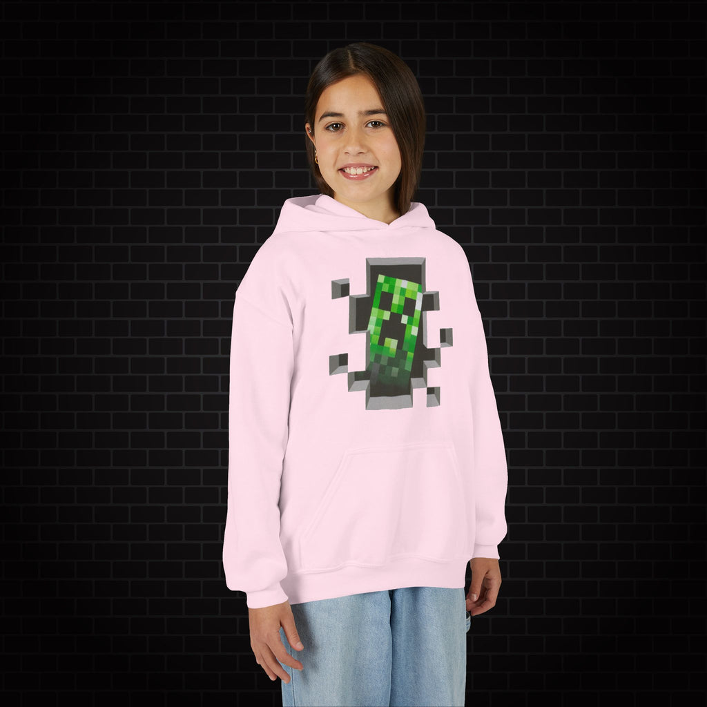Youth Hoodie — Minecraft Creeper Gaming Sweatshirt