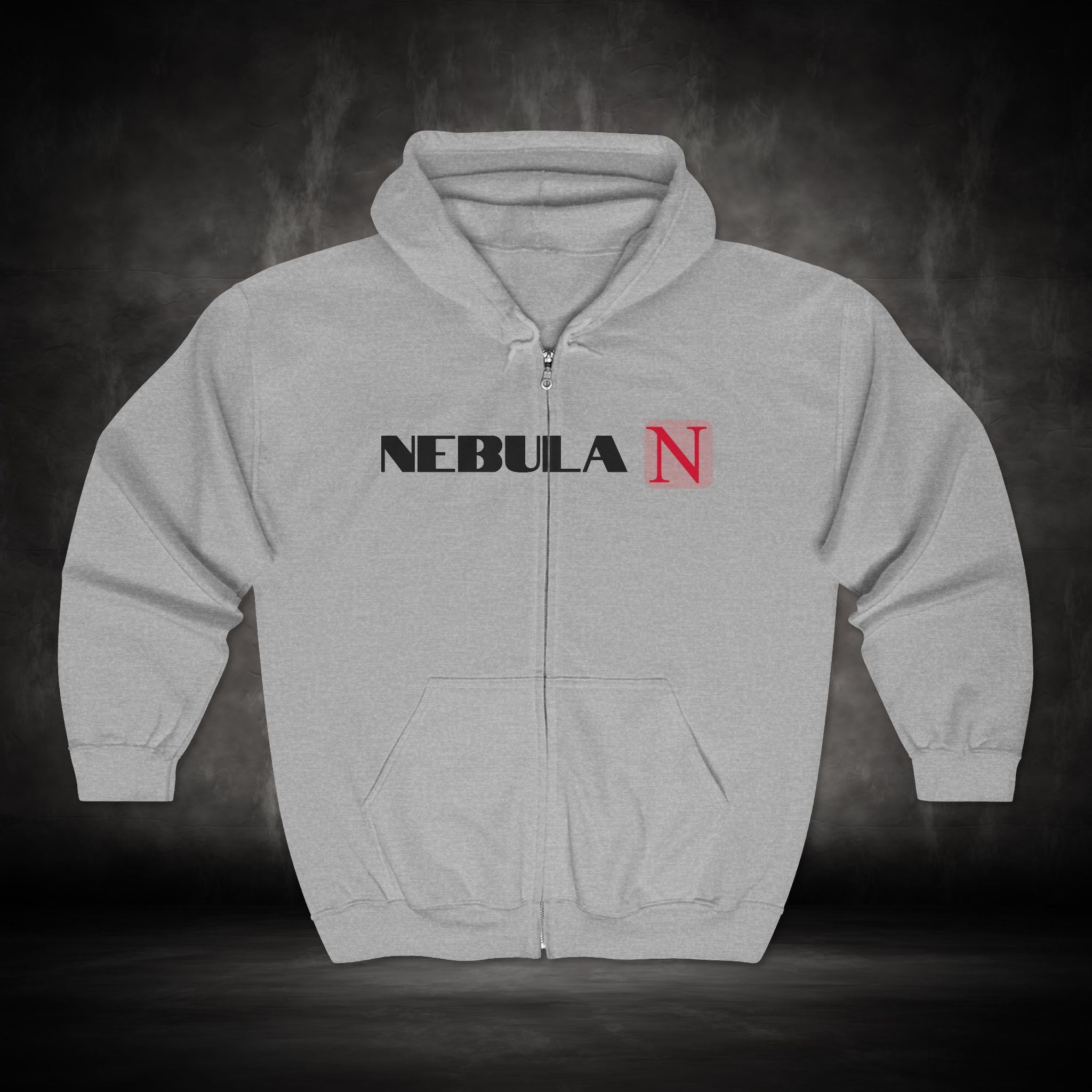 Nebula Line Embroidered Designer Zip Hoodie
