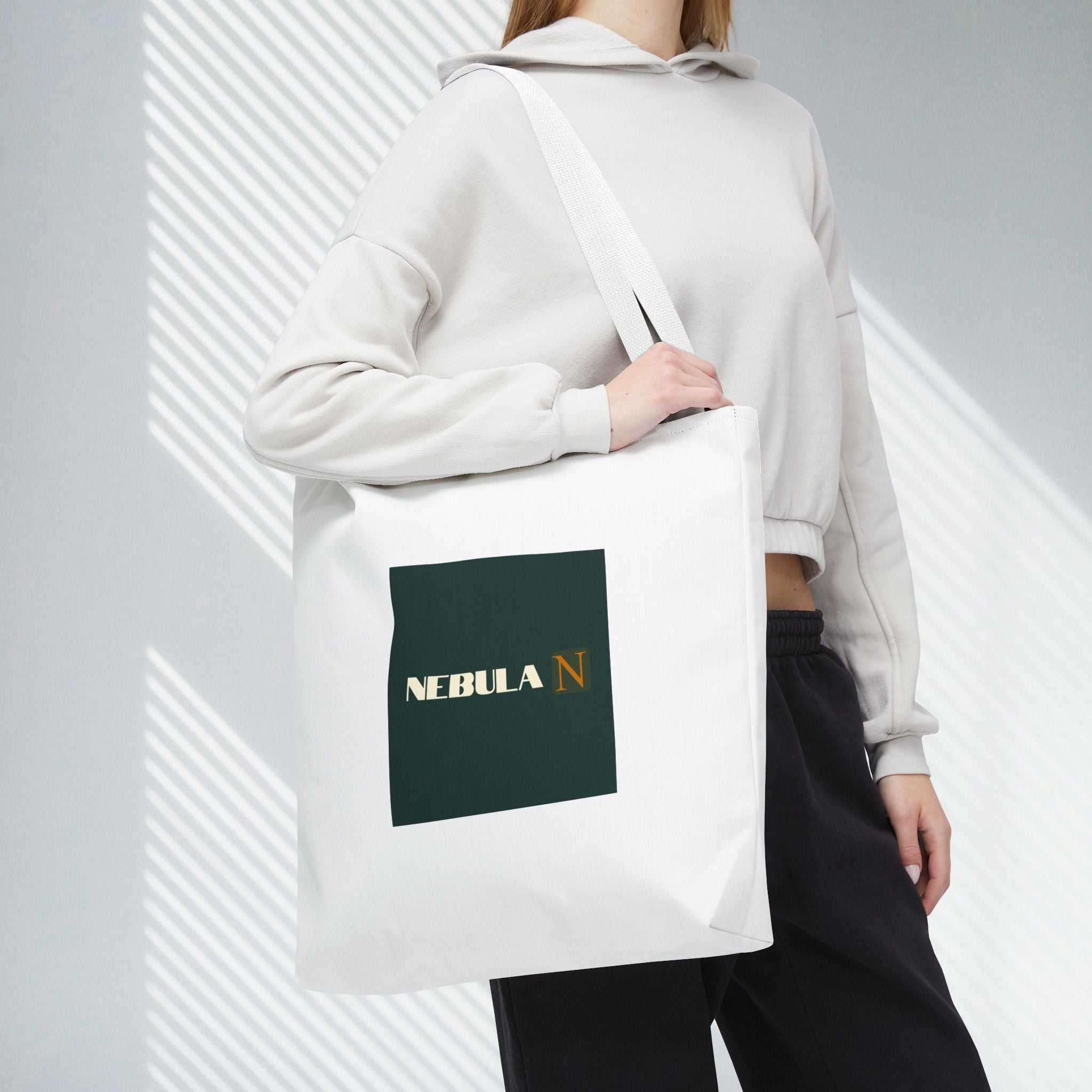 Nebula Line Tote Bag — Green Square Monogram Eco Tote