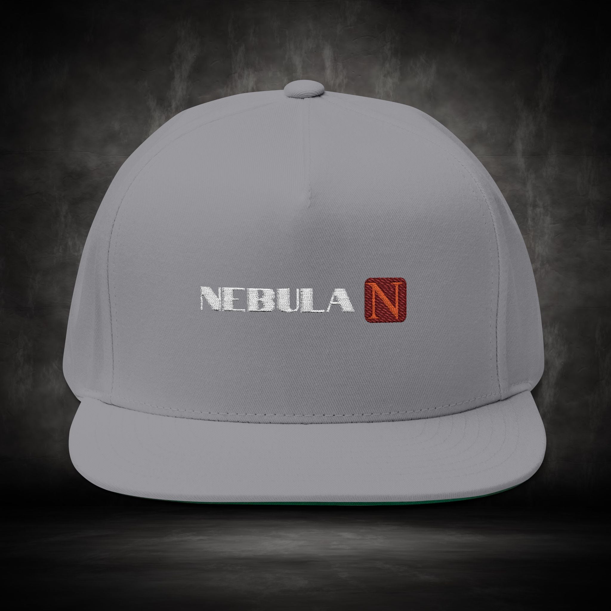 Nebula Line Flat Bill Cap - Embroidered Snapback Hat