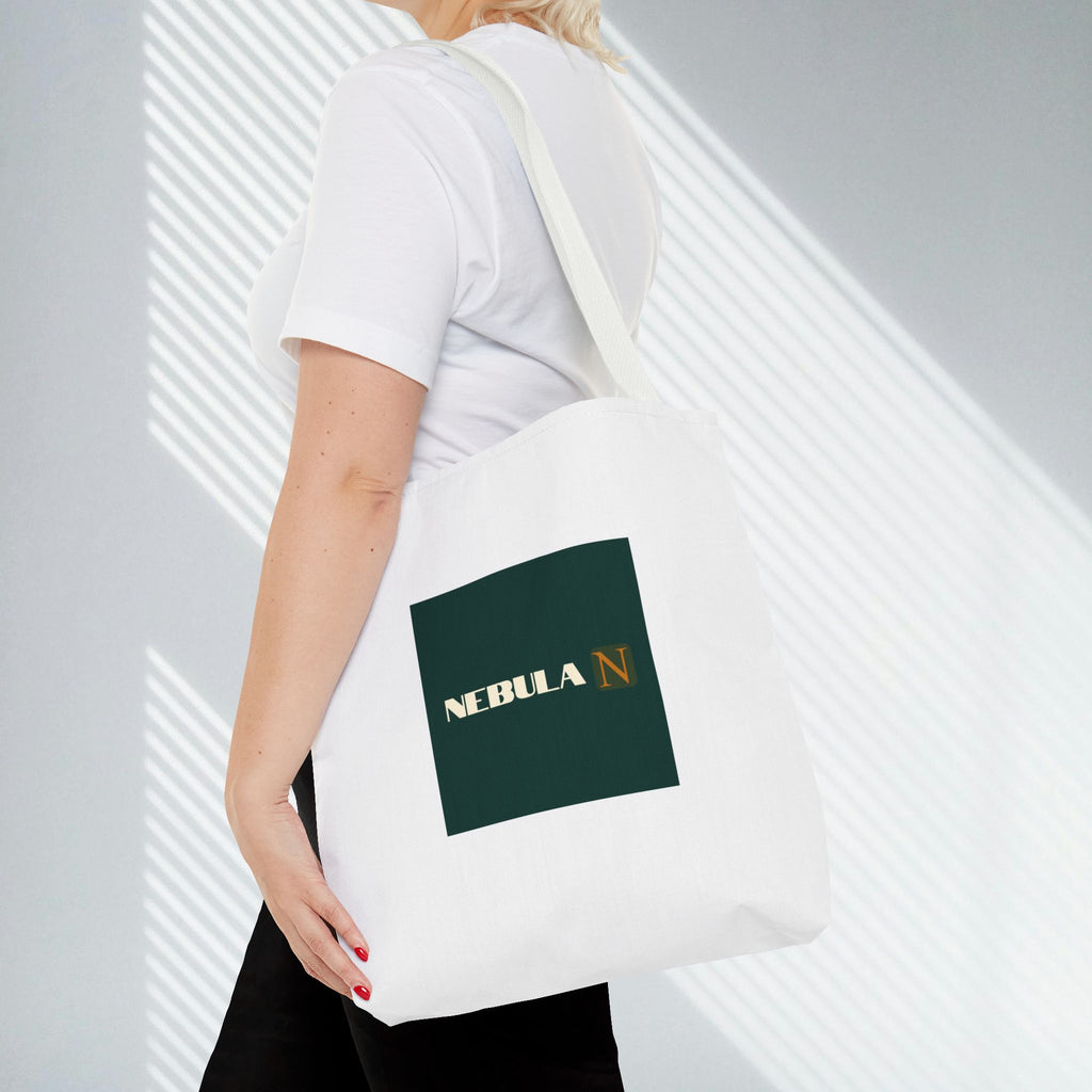 Nebula Line Tote Bag — Green Square Monogram Eco Tote