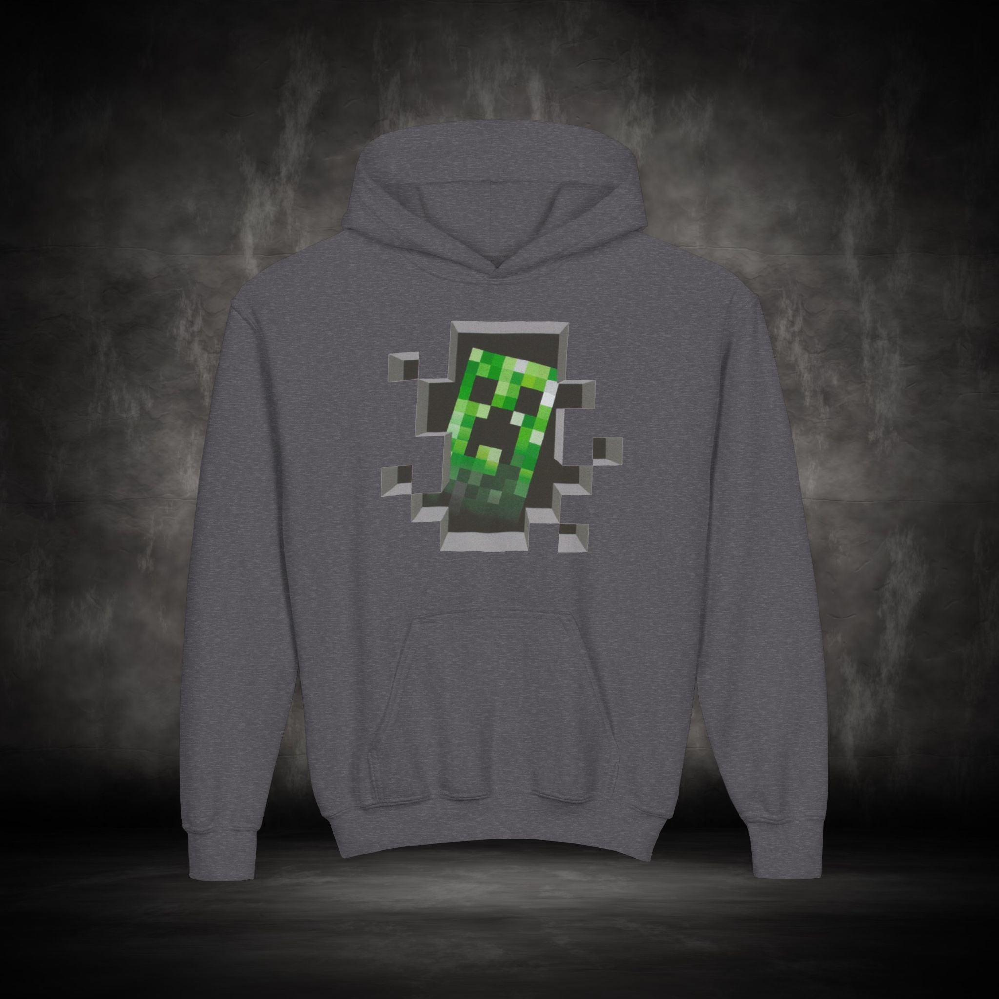 Youth Hoodie — Minecraft Creeper Gaming Sweatshirt