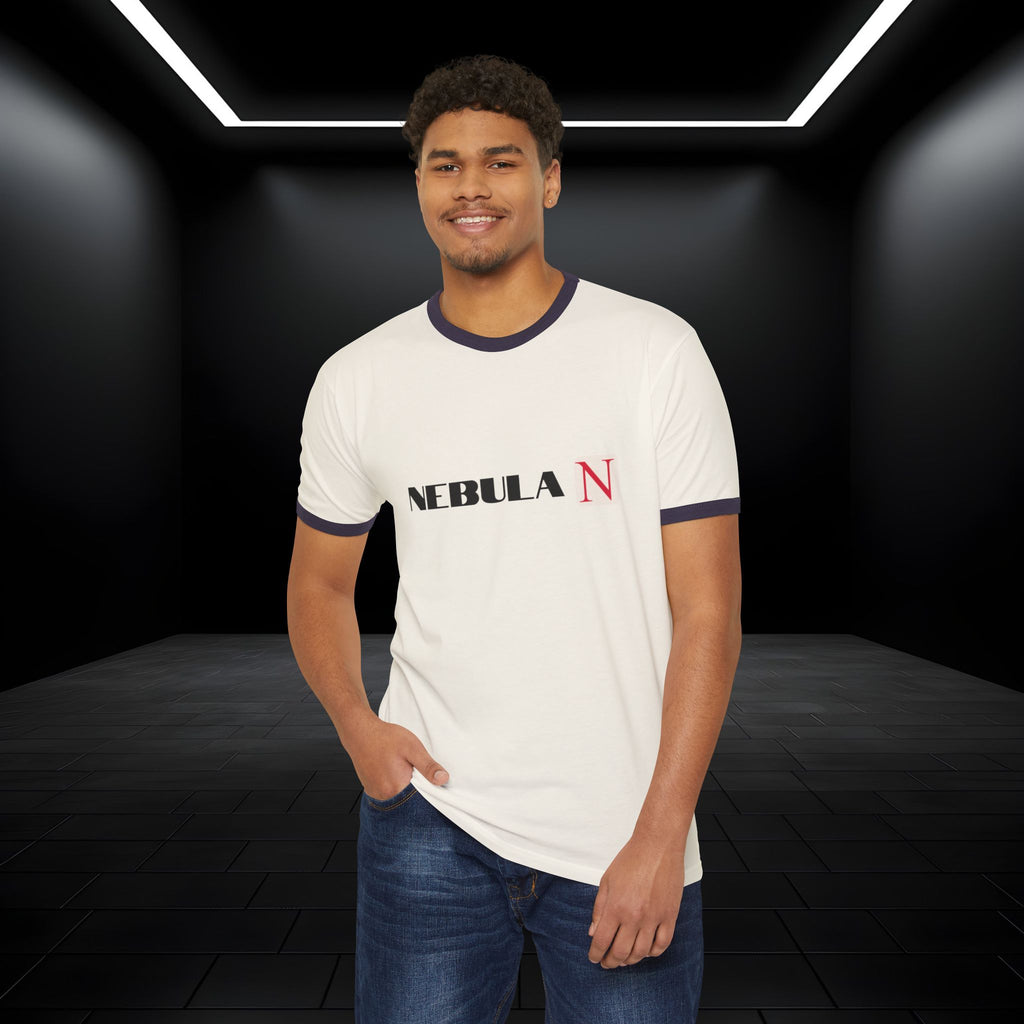 Nebula Line Retro Ringer Crewneck T-Shirt