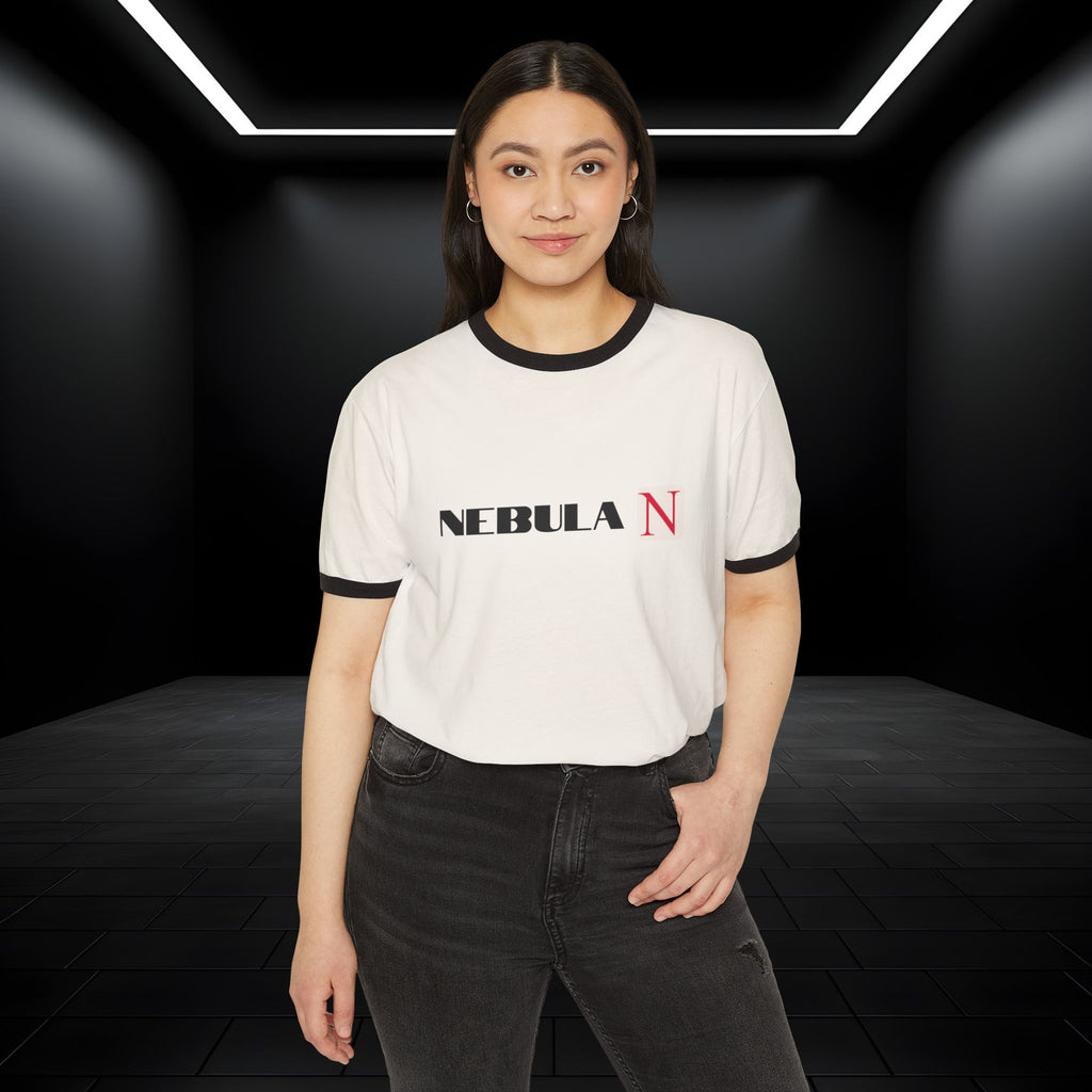 Nebula Line Retro Ringer Crewneck T-Shirt