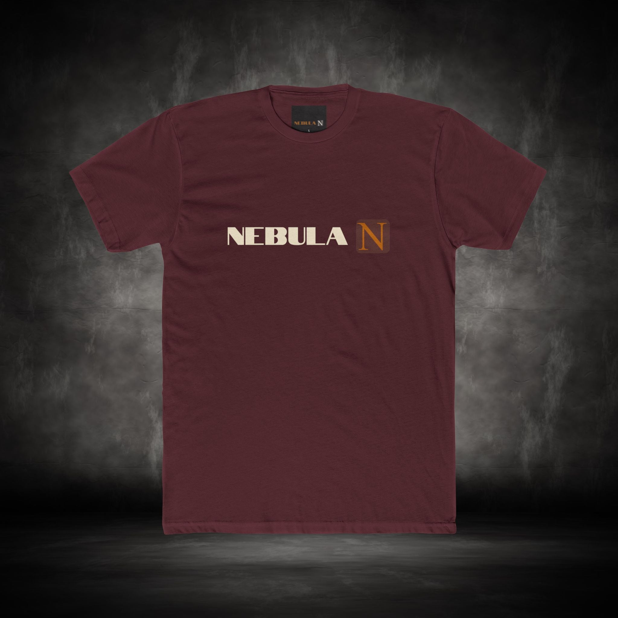 Nebula Line Minimalist Designer Cotton Crew T-Shirt