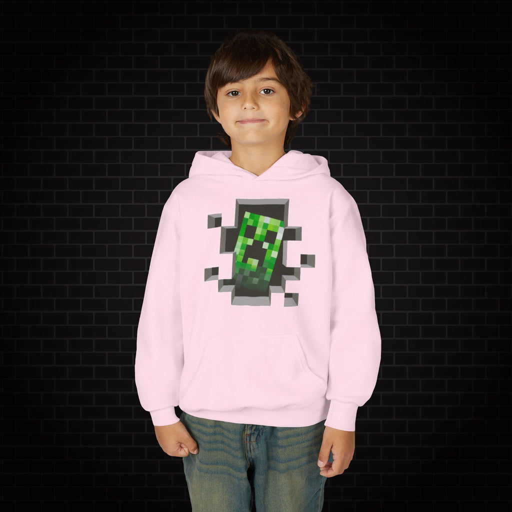 Youth Hoodie — Minecraft Creeper Gaming Sweatshirt