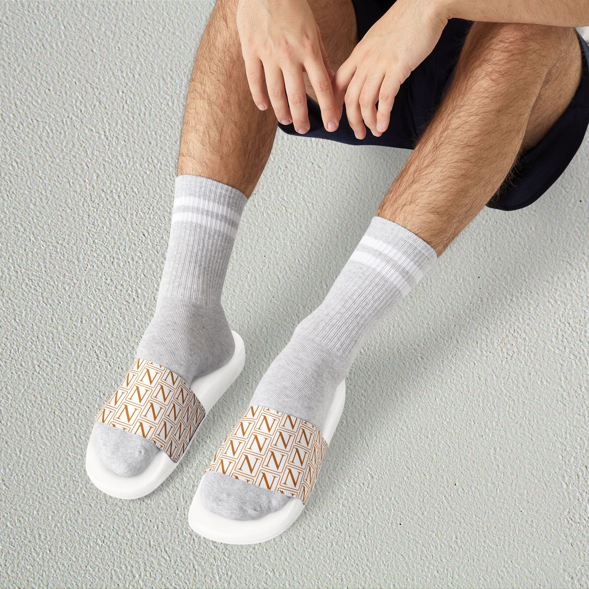 Nebula Line Limited White Edition Removable-Strap Slide Sandals