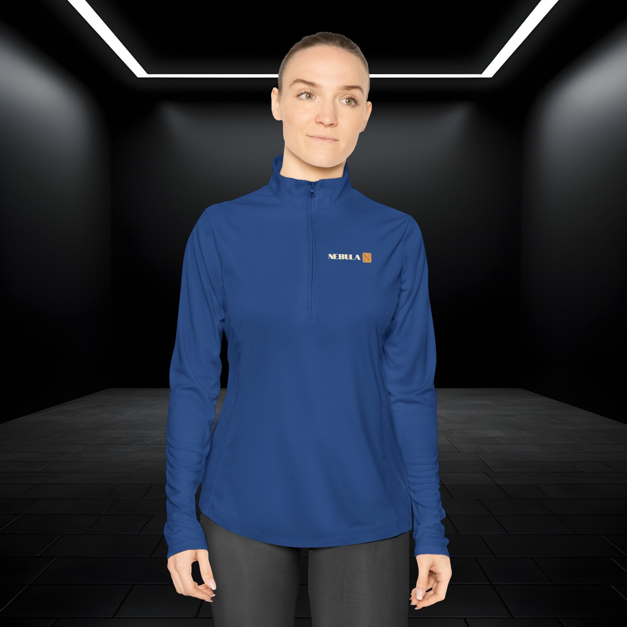 Nebula Line Ladies Designer Quarter-Zip Pullover