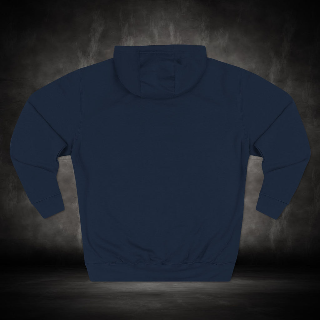 Three-Panel Fleece Hoodie with Embroidered Heart