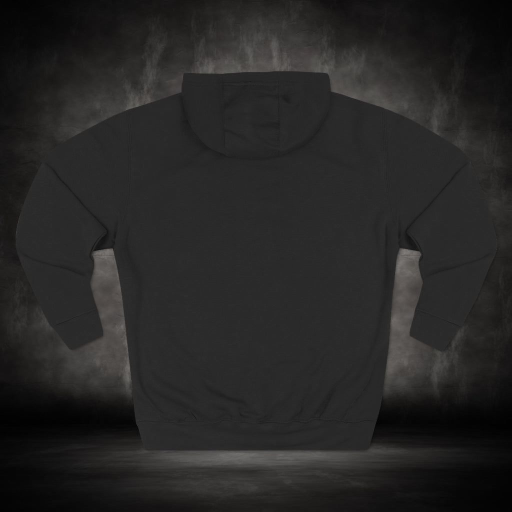 Three-Panel Fleece Hoodie with Embroidered Heart