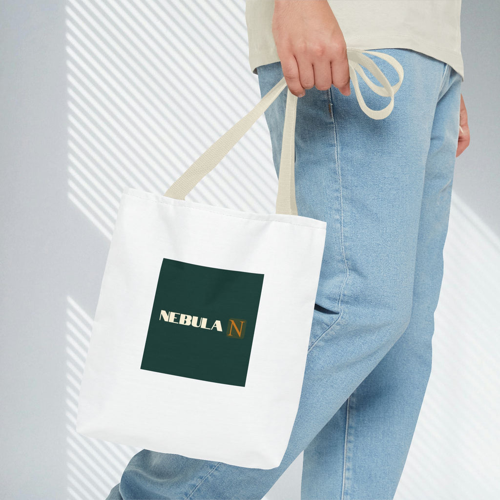 Nebula Line Tote Bag — Green Square Monogram Eco Tote