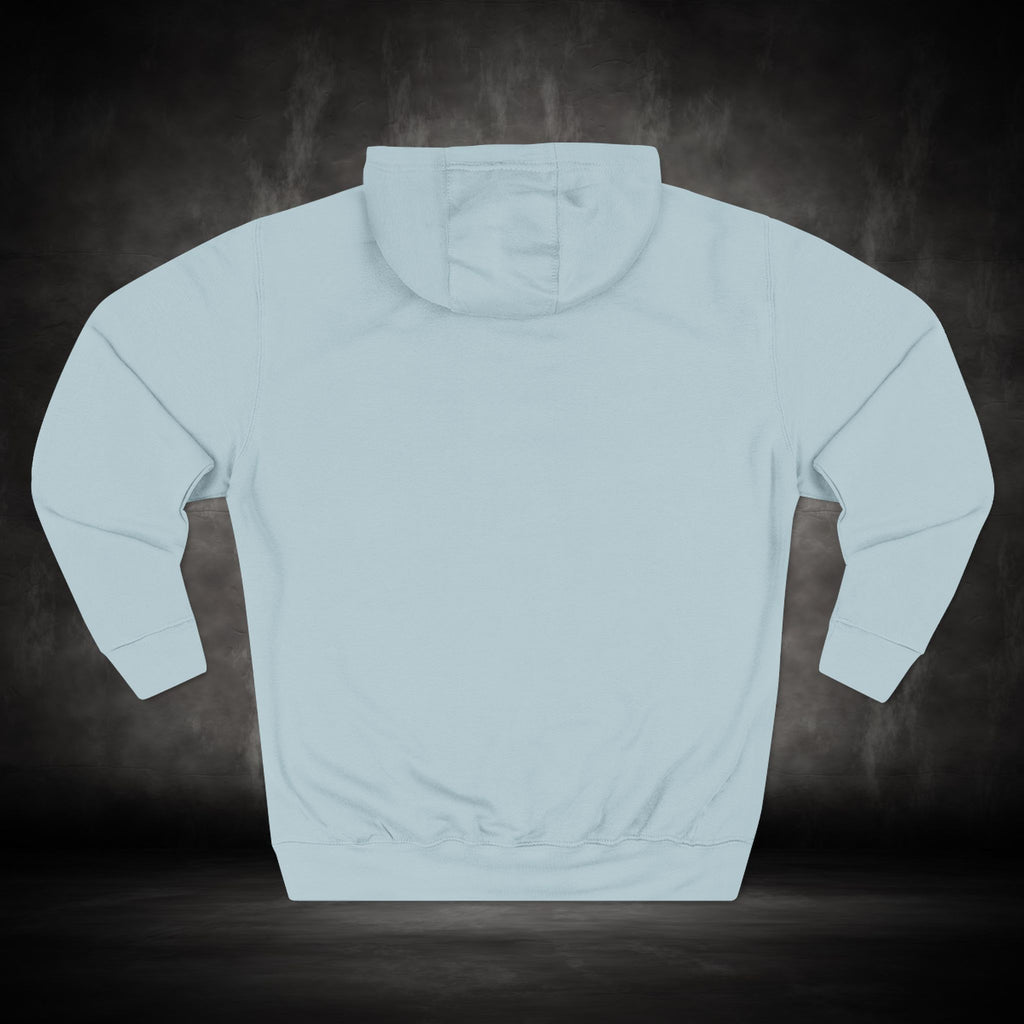 Three-Panel Fleece Hoodie with Embroidered Heart