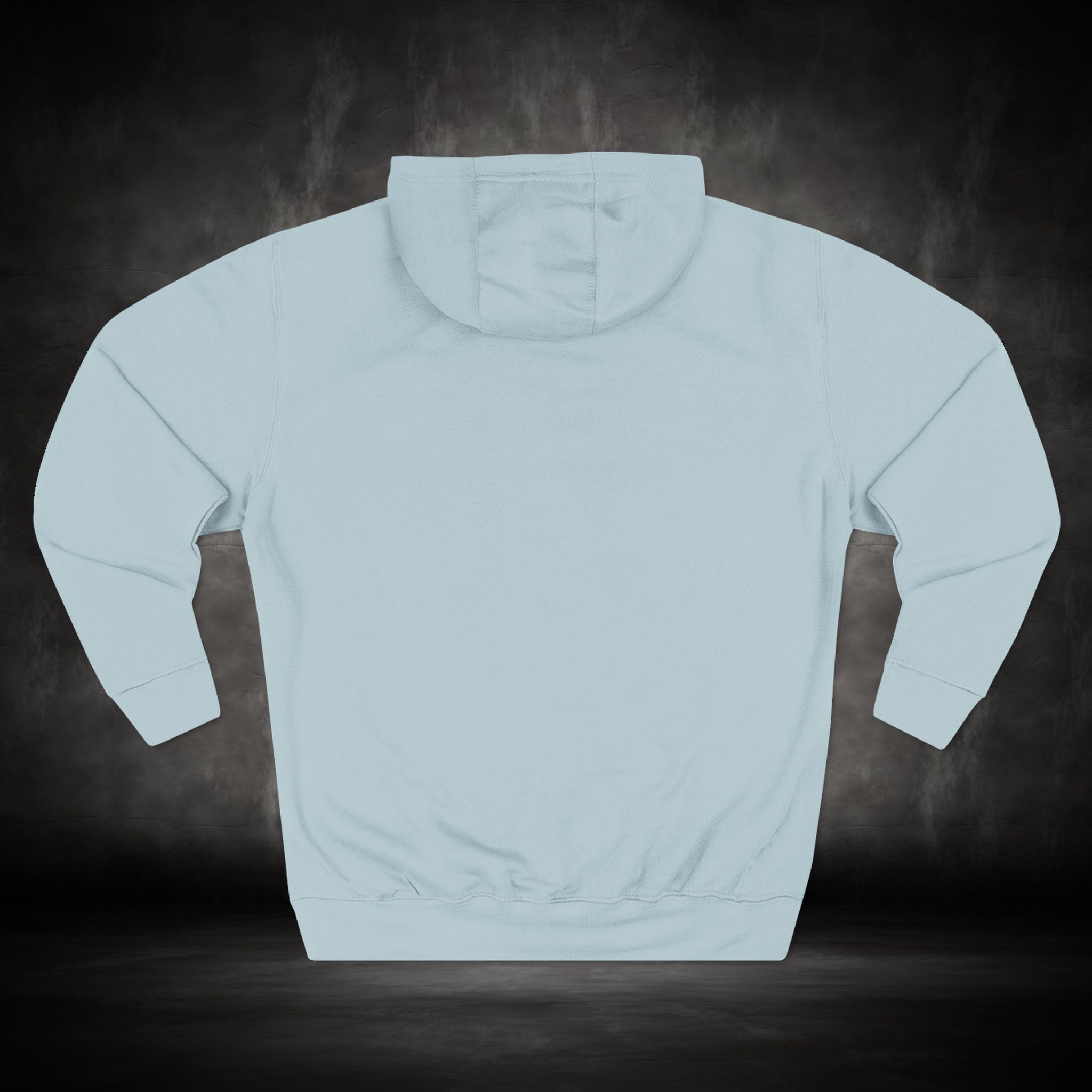 Three-Panel Fleece Hoodie with Embroidered Heart