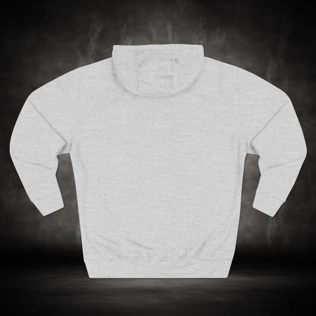 Three-Panel Fleece Hoodie with Embroidered Heart