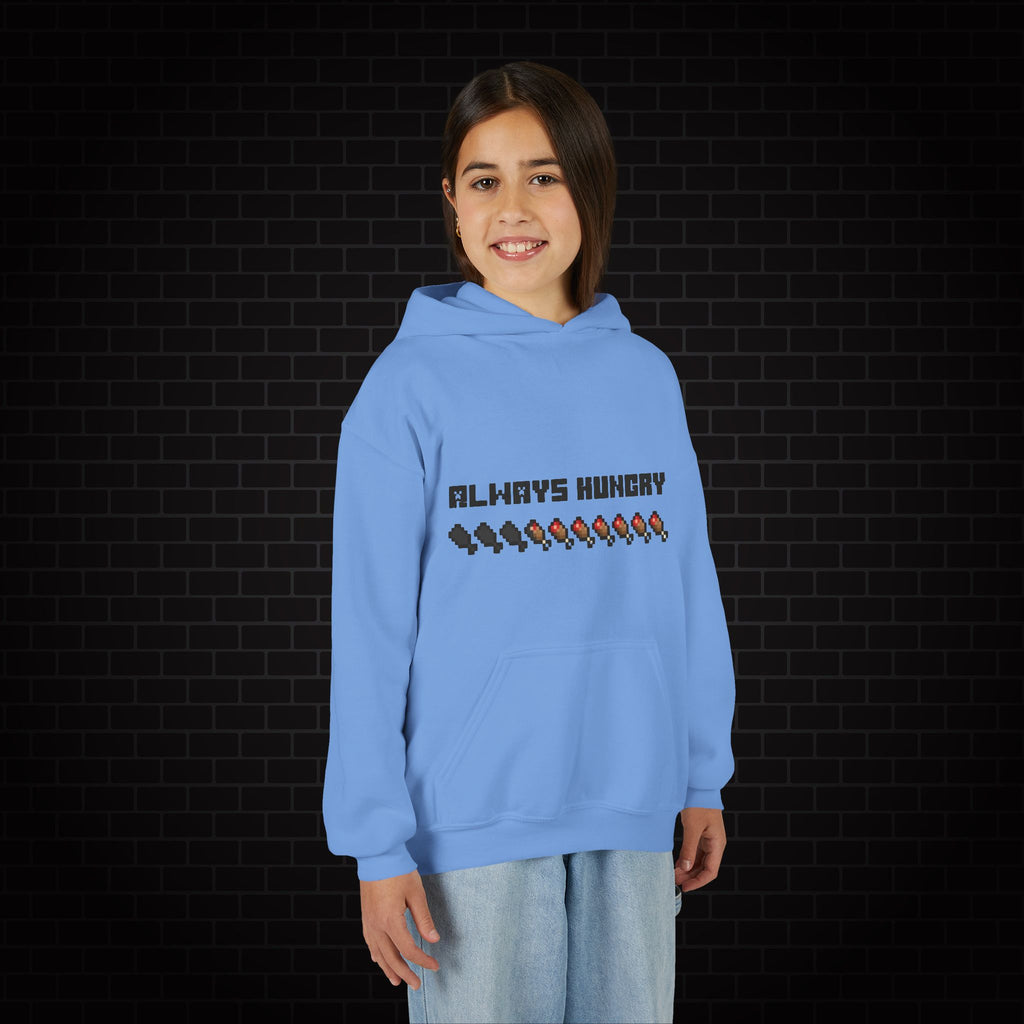 Youth Hoodie - "Always Hungry" Minecraft Hunger Bar