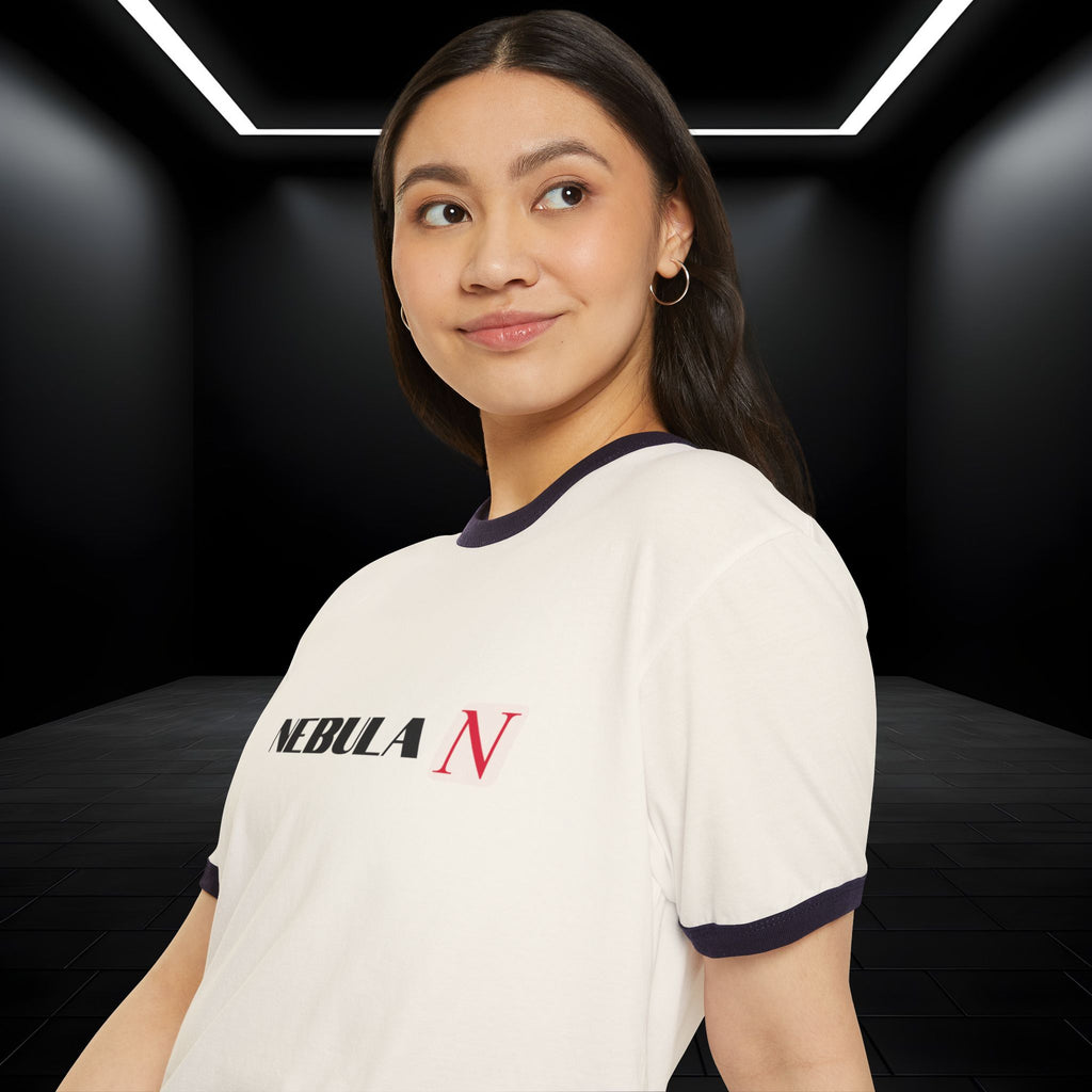 Nebula Line Retro Ringer Crewneck T-Shirt