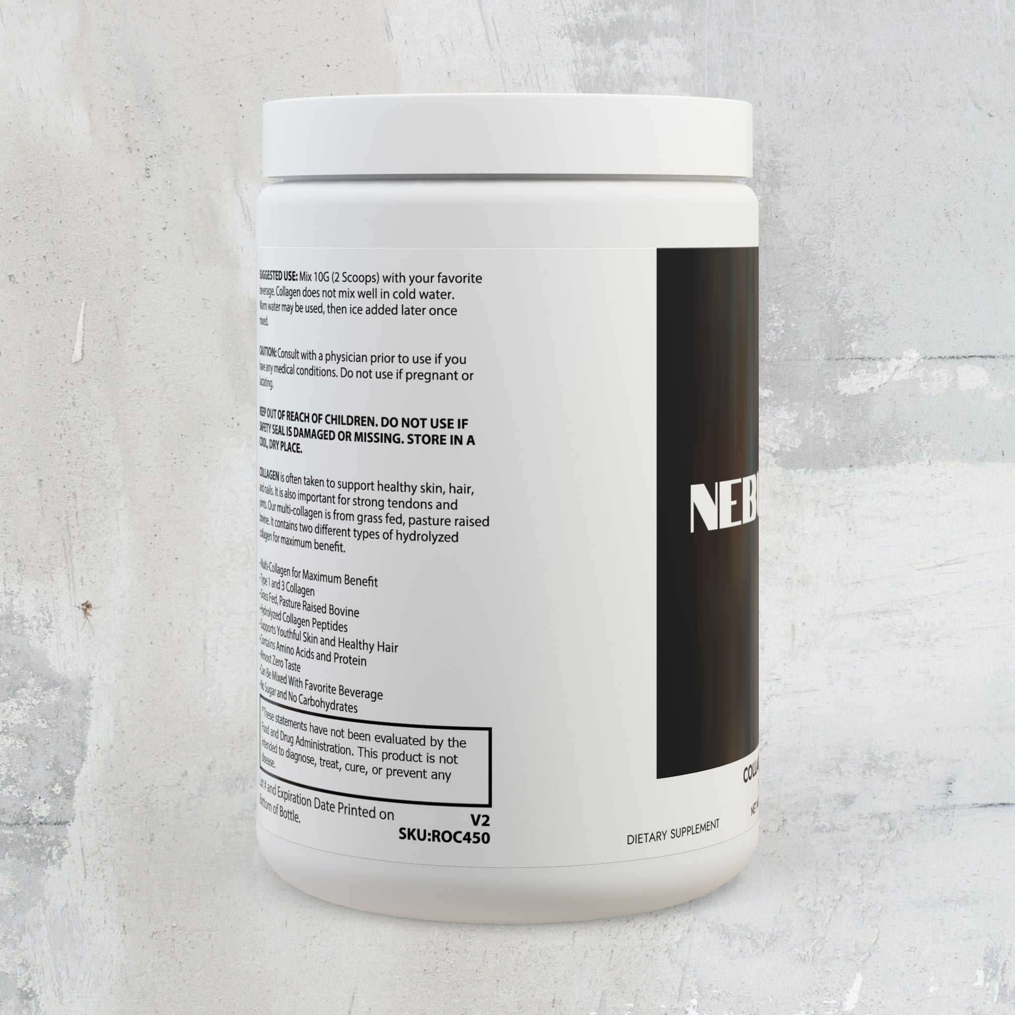 Nebula Collagen Peptides Type I & III Supplement (350g, 12.3oz)