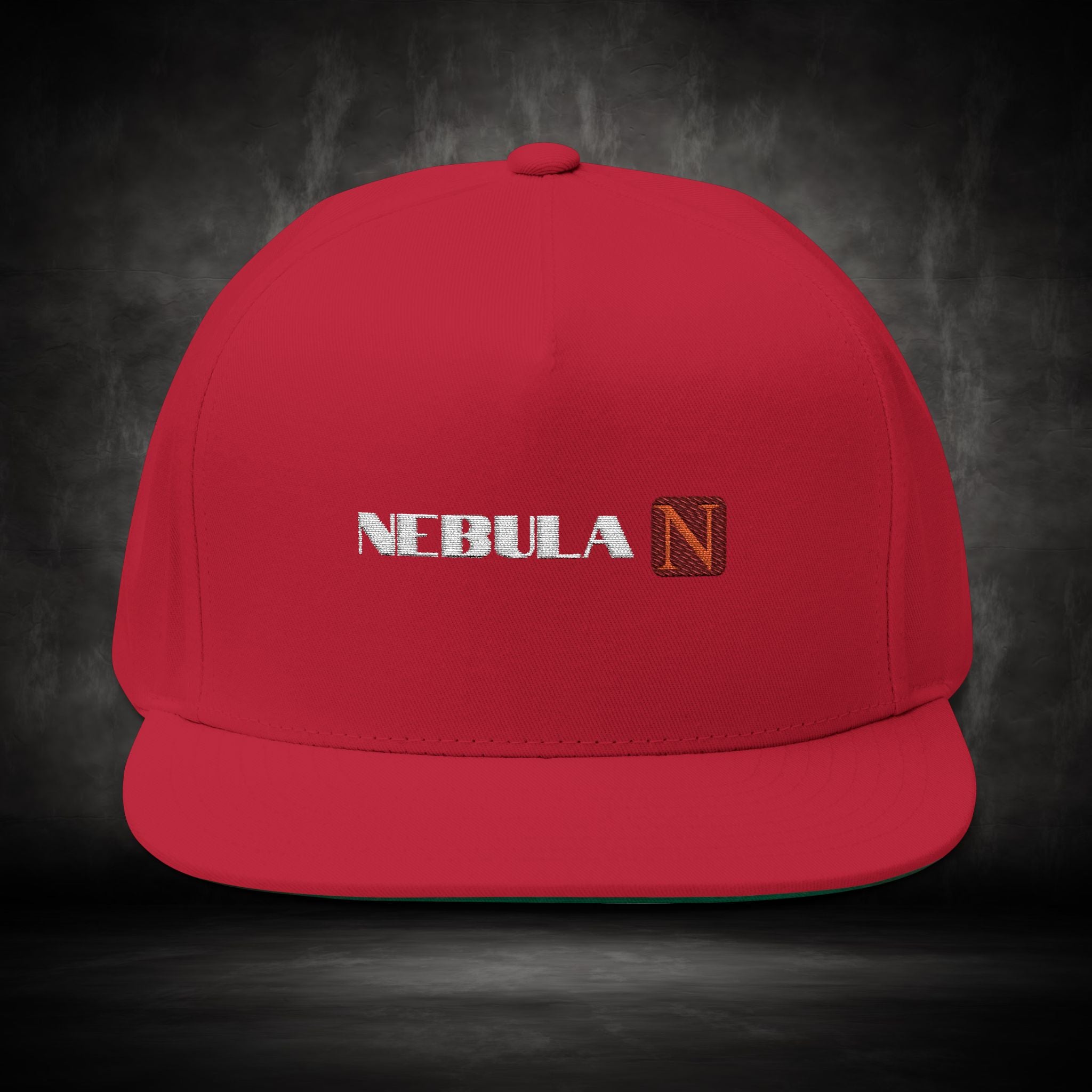 Nebula Line Flat Bill Cap - Embroidered Snapback Hat